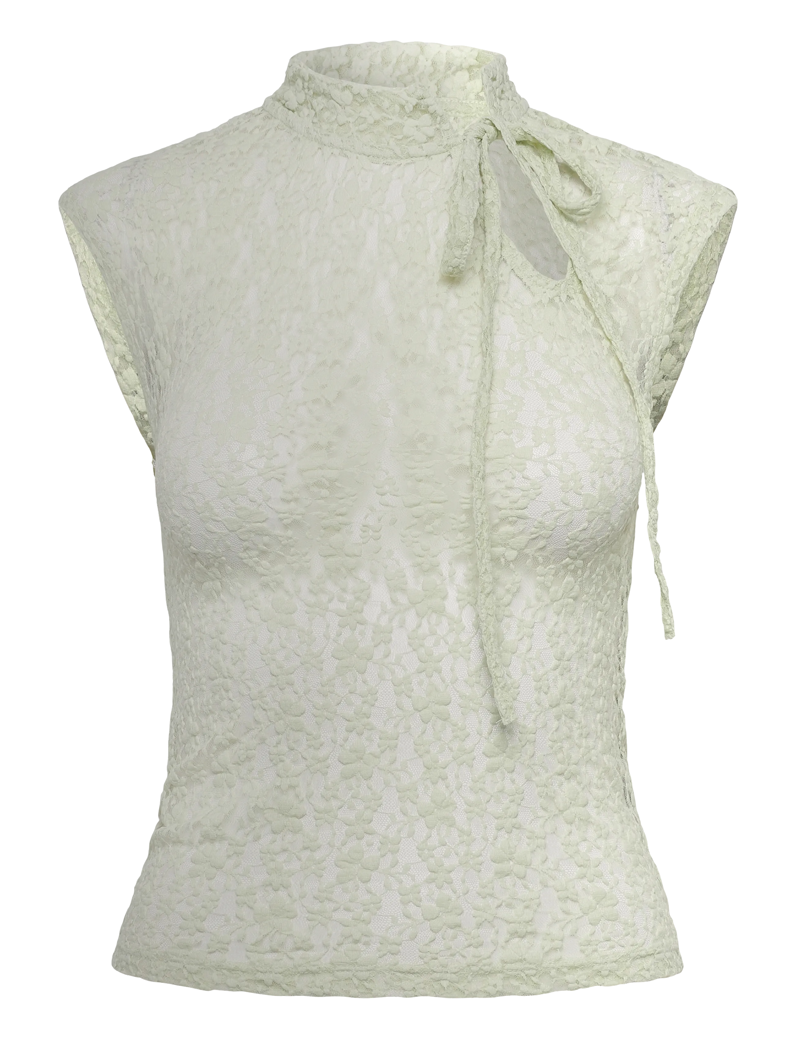 Gina Tricot Mandarin lace top - Moetrendid - ALOE WASH (6232) / green