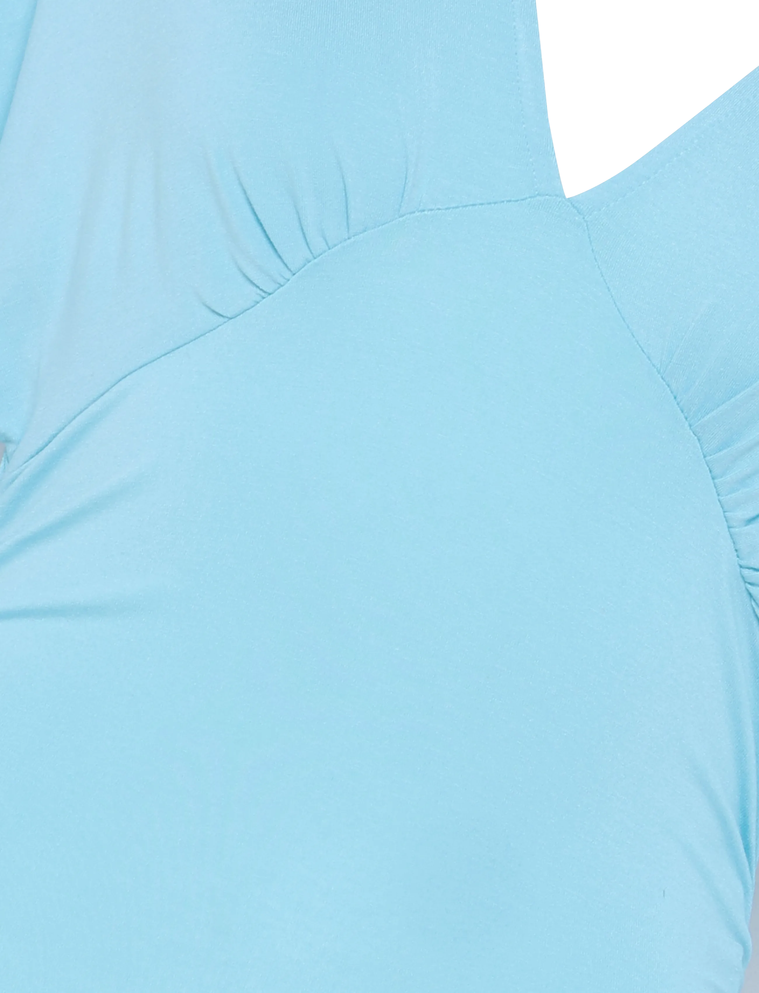 Gina Tricot - Shaped v-neck top - t-shirts - aqua - 2