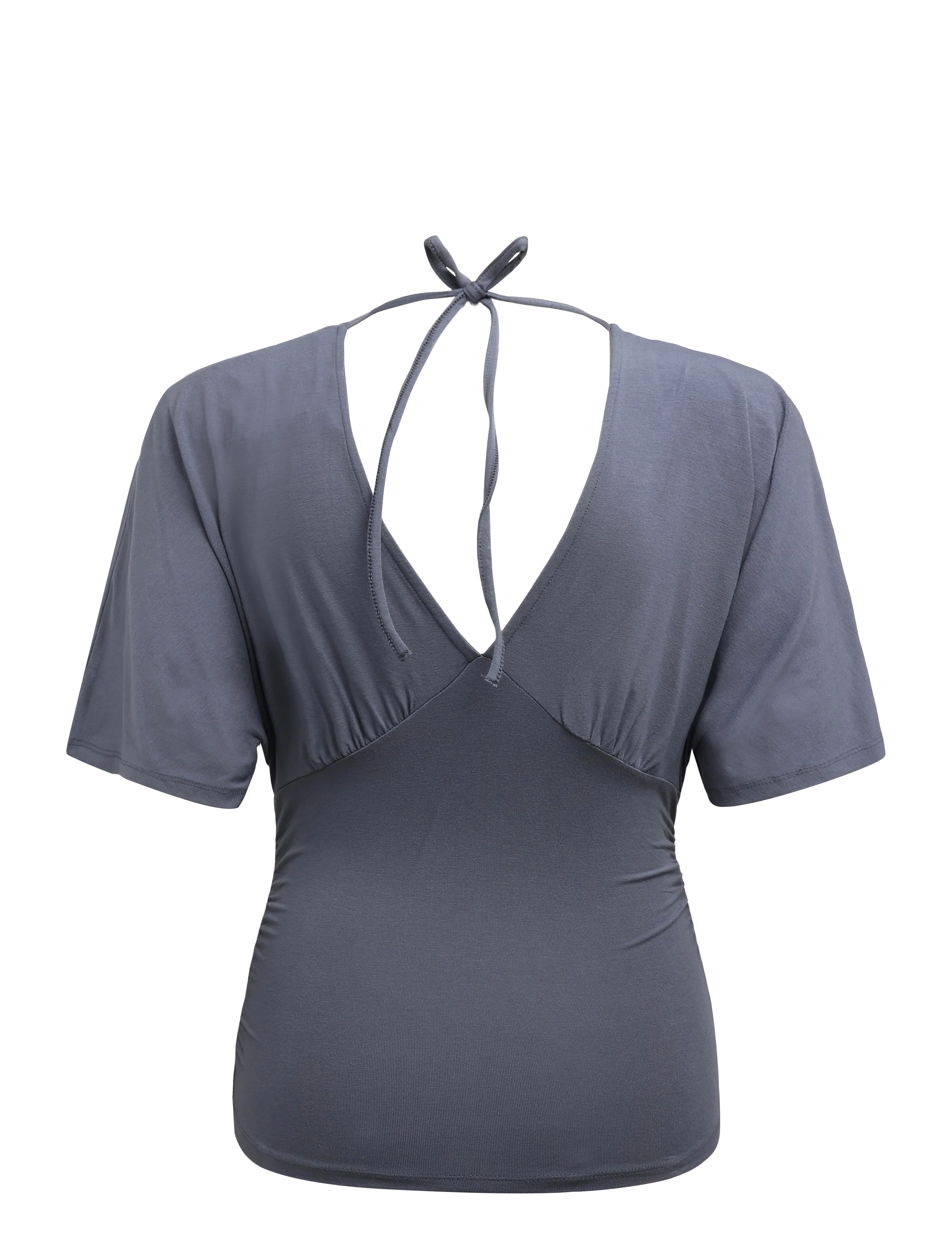 Gina Tricot - Shaped v-neck top - t-shirts - grisaille (8455) - 1