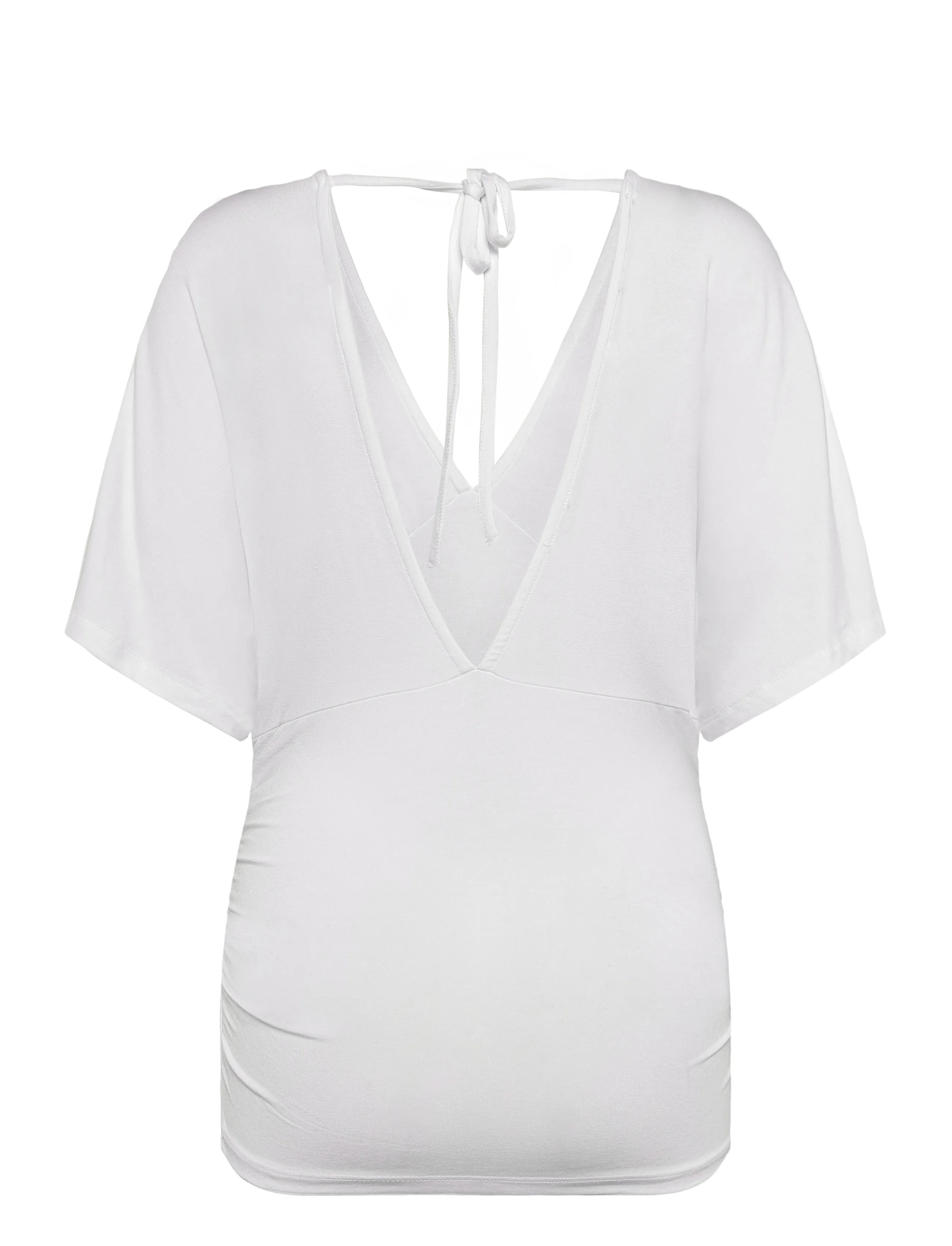 Gina Tricot - Shaped v-neck top - t-särgid - offwhite - 1