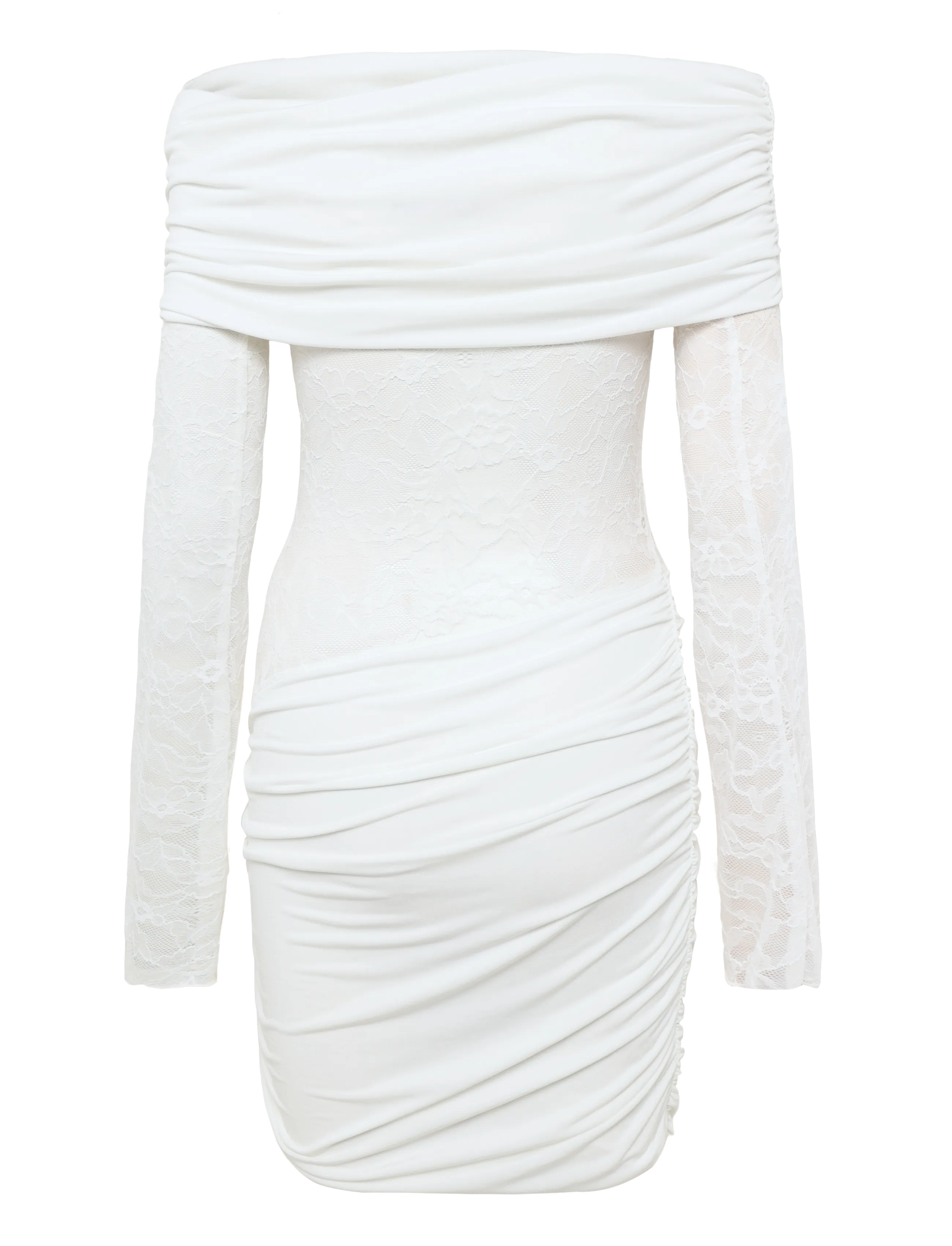 Gina Tricot - Asymmetric lace mini dress - konfirmationstøj - offwhite - 2
