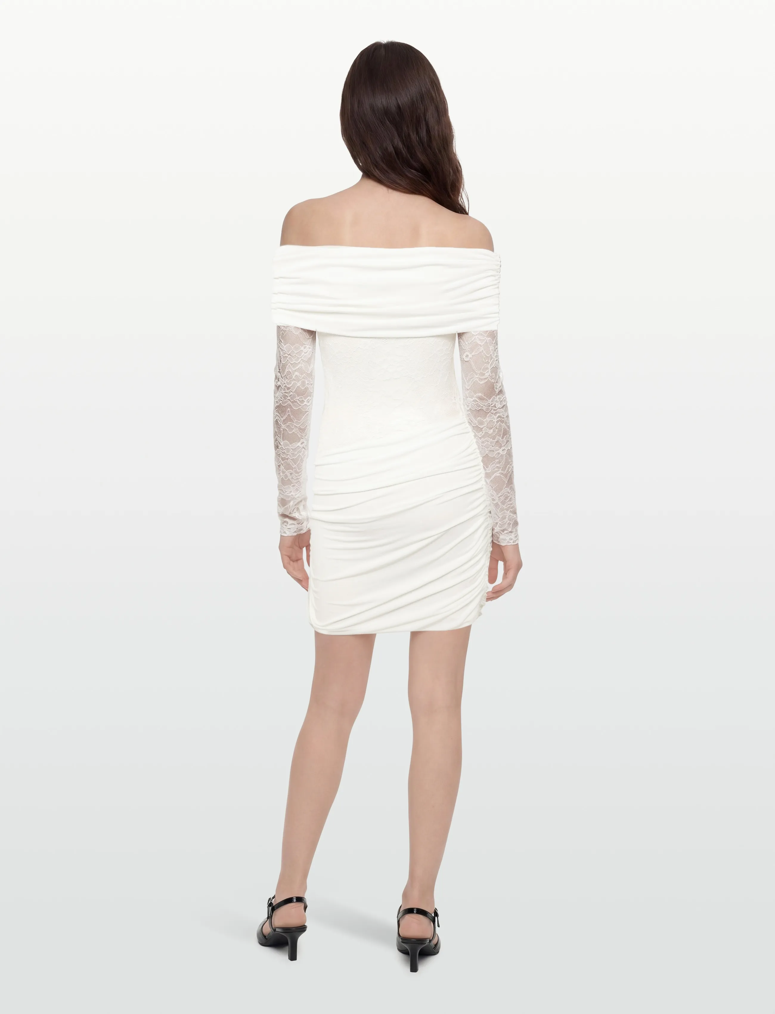 Gina Tricot - Asymmetric lace mini dress - confirmation - offwhite - 4