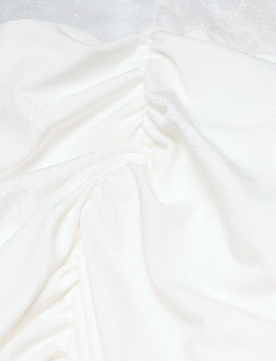 Gina Tricot - Asymmetric lace mini dress - konfirmationstøj - offwhite - 4