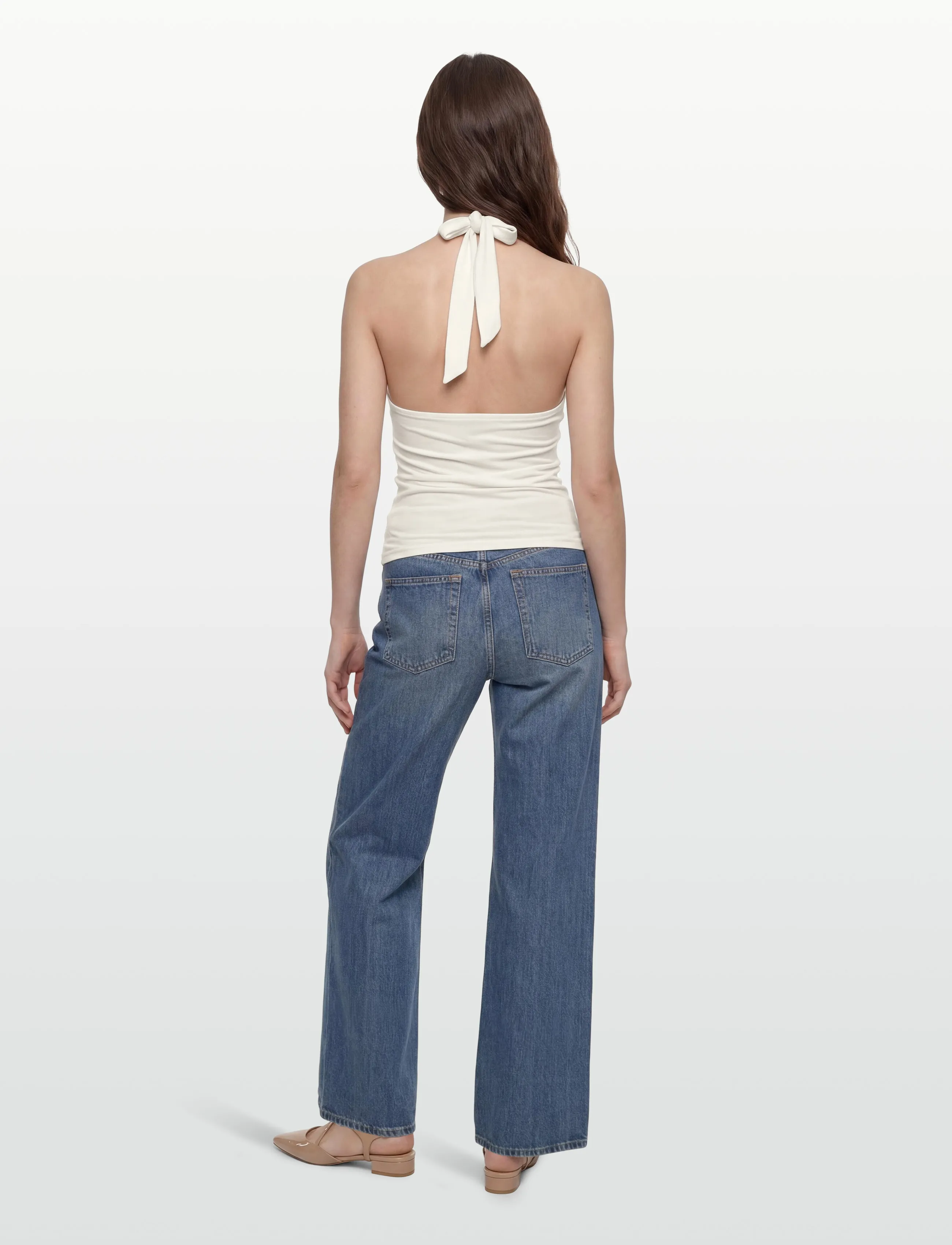 Gina Tricot - Seashell detail halterneck top - tanktops - egret (1144) - 4
