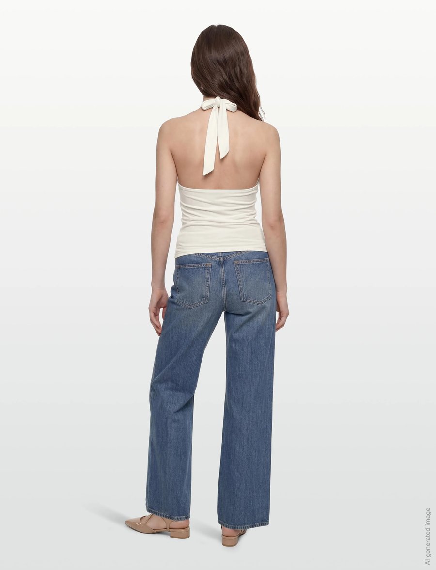 Gina Tricot - Seashell detail halterneck top - tanktops - egret (1144) - 4
