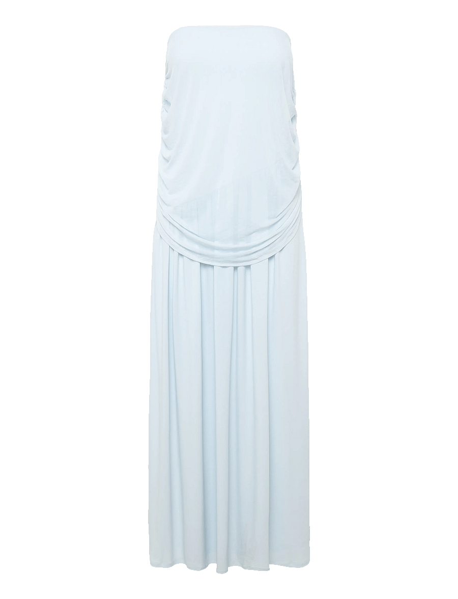 Gina Tricot - Draped cape maxi dress - lt blue - 0