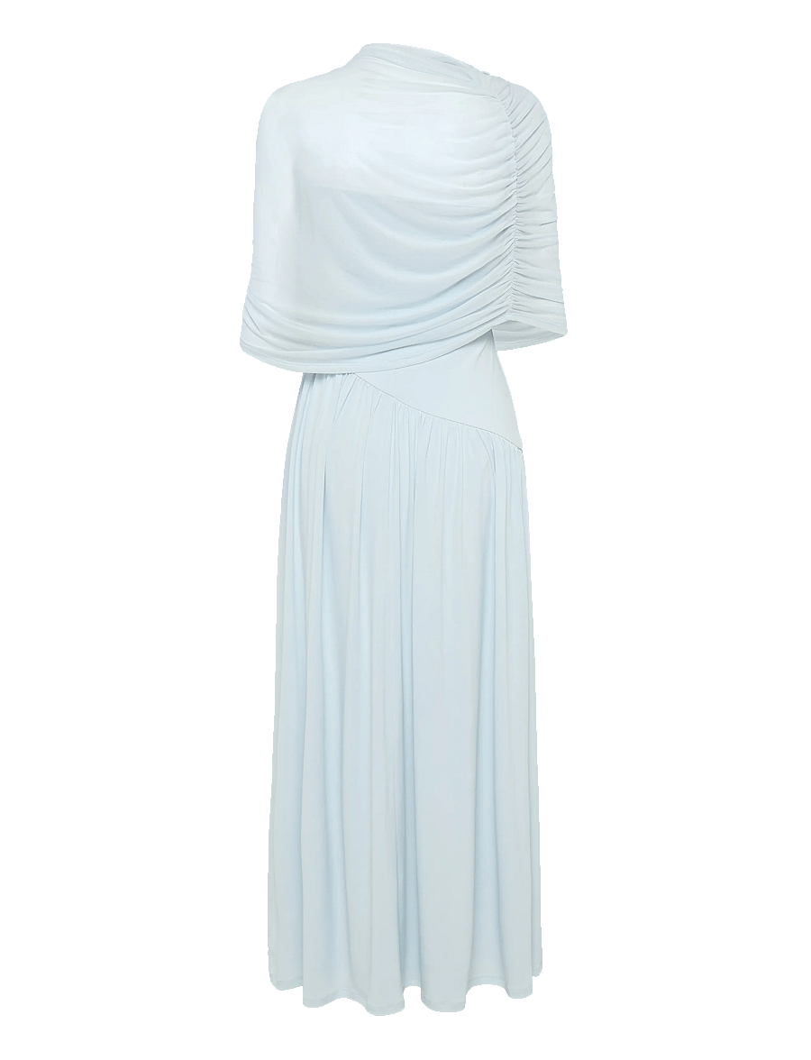 Gina Tricot - Draped cape maxi dress - evening dresses - lt blue - 1