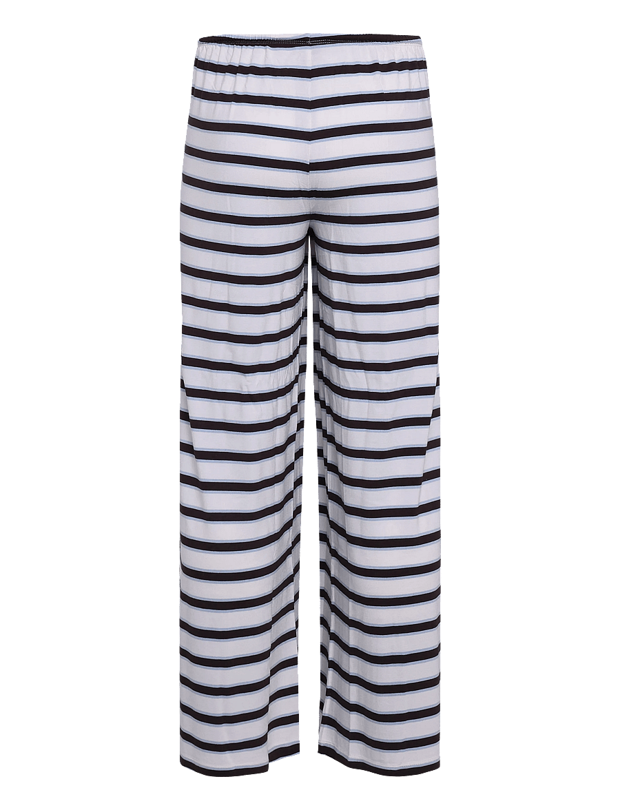 Gina Tricot - Soft drawstring trousers - sirged püksid - brown/blue stripe - 1