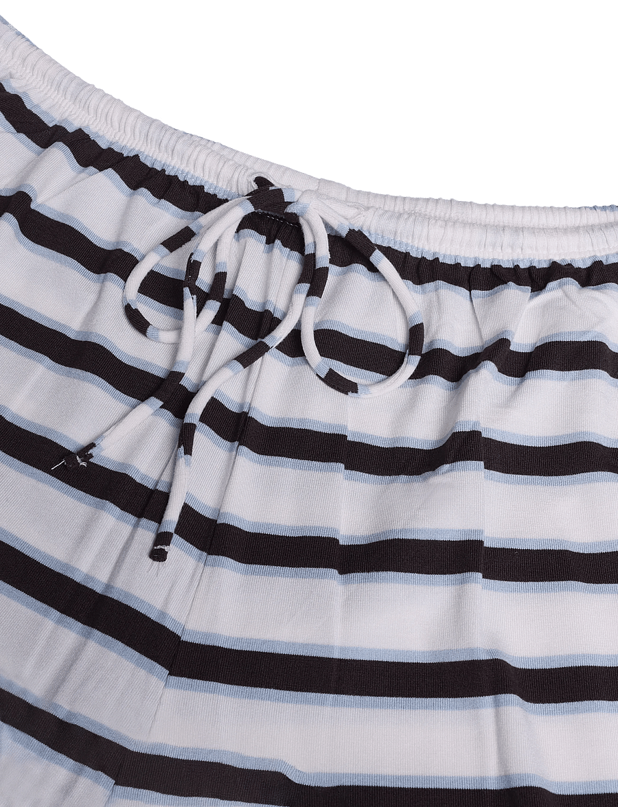 Gina Tricot - Soft drawstring trousers - sirged püksid - brown/blue stripe - 2