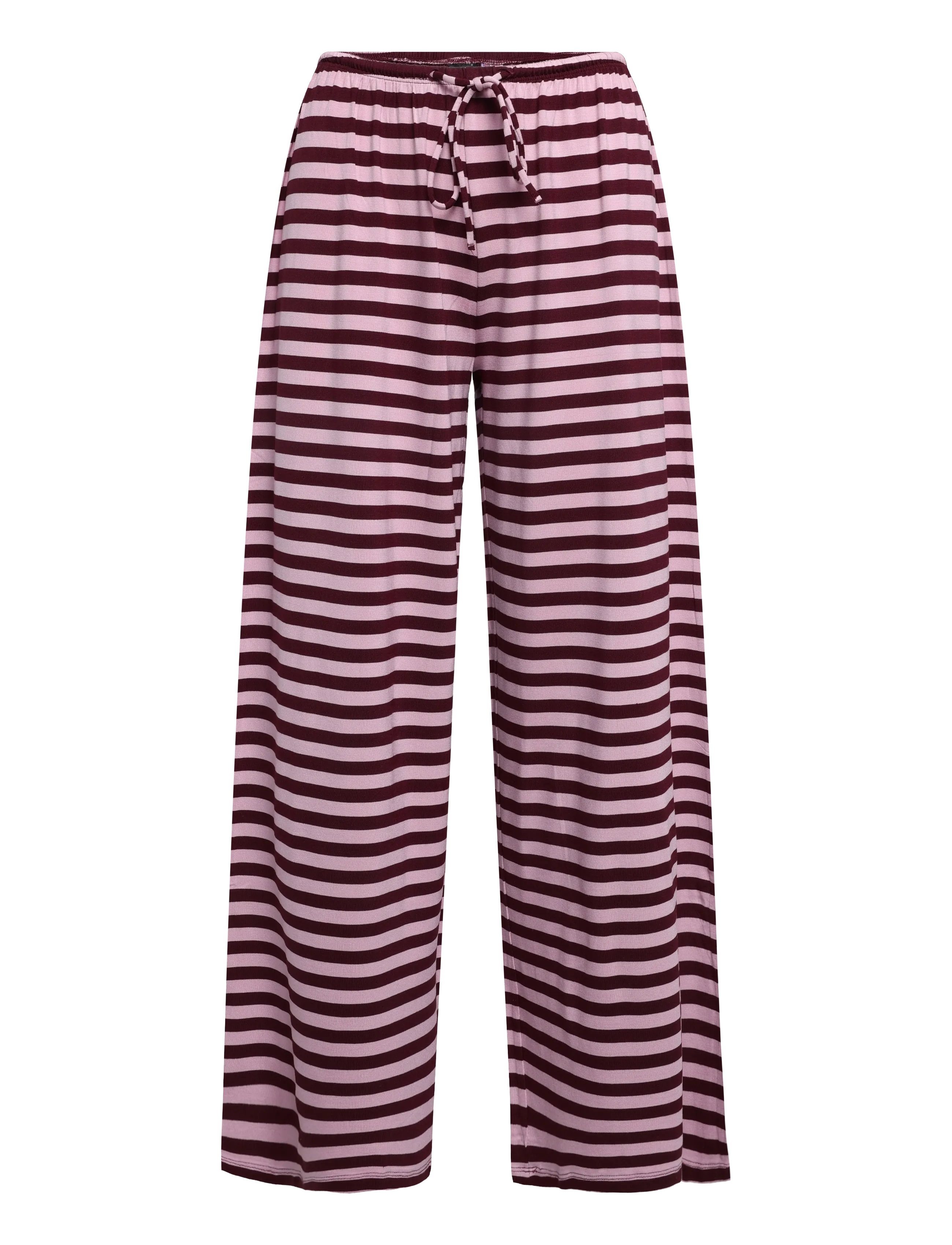 Gina Tricot Soft drawstring trousers - Young - WINE/STRIPE (3792) / burgundy