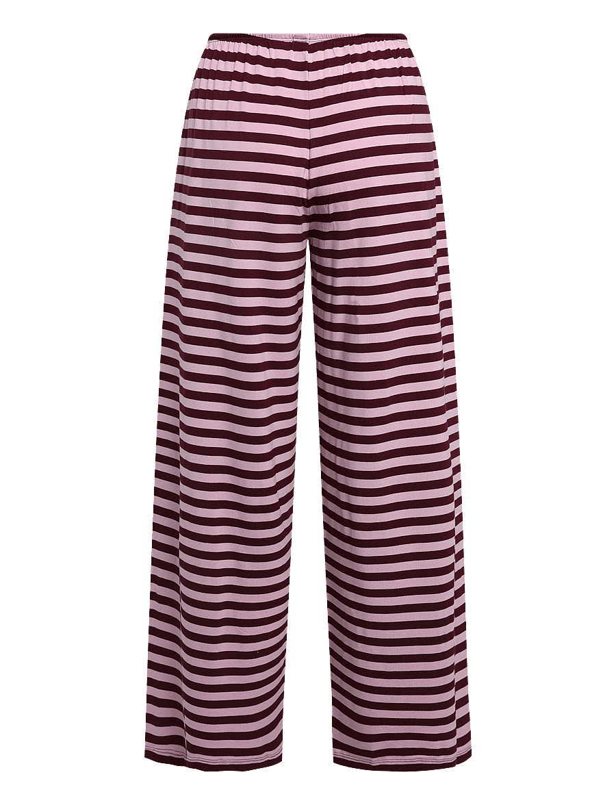 Gina Tricot - Soft drawstring trousers - bukser med lige ben - wine/stripe (3792) - 1