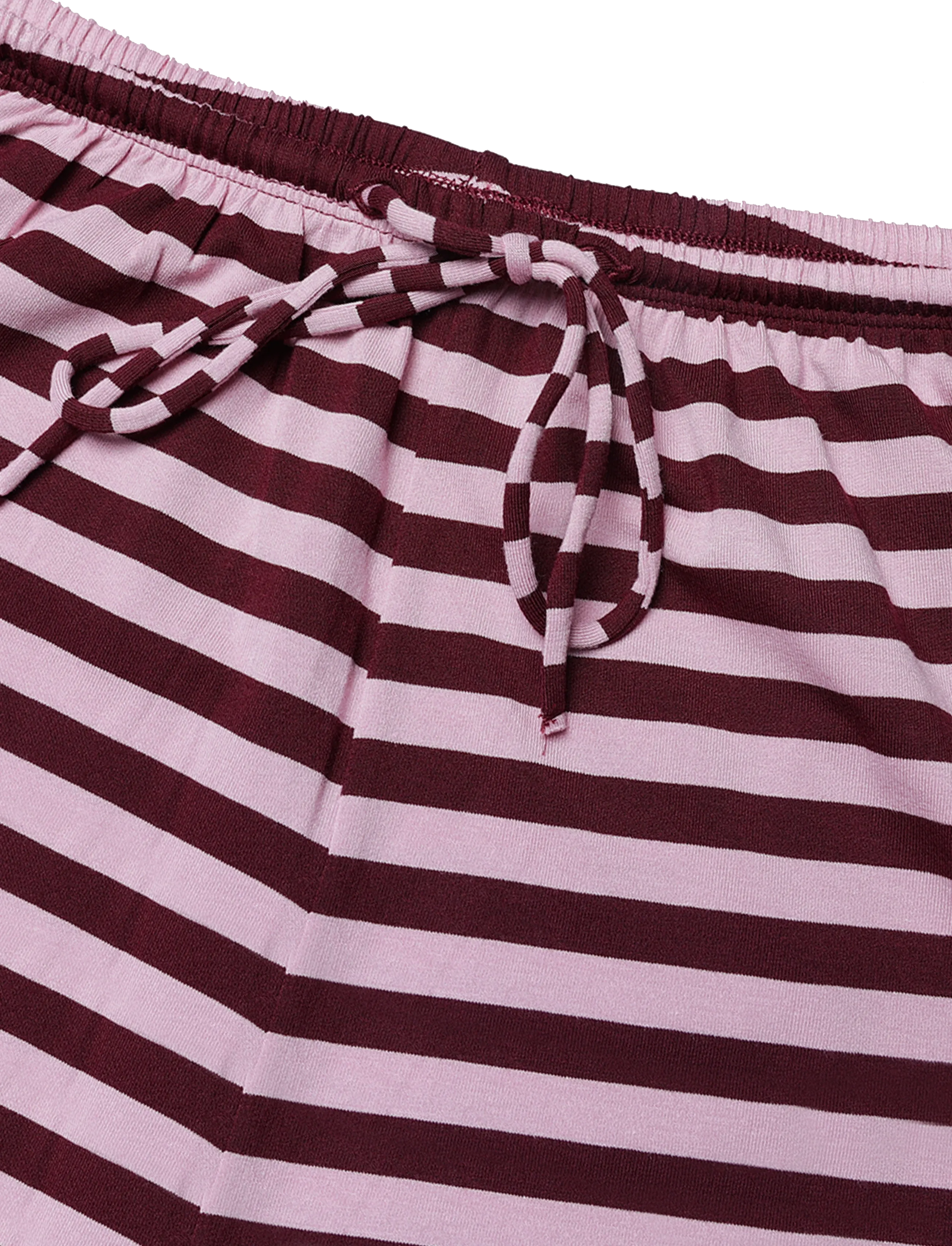 Gina Tricot - Soft drawstring trousers - bukser med lige ben - wine/stripe (3792) - 2