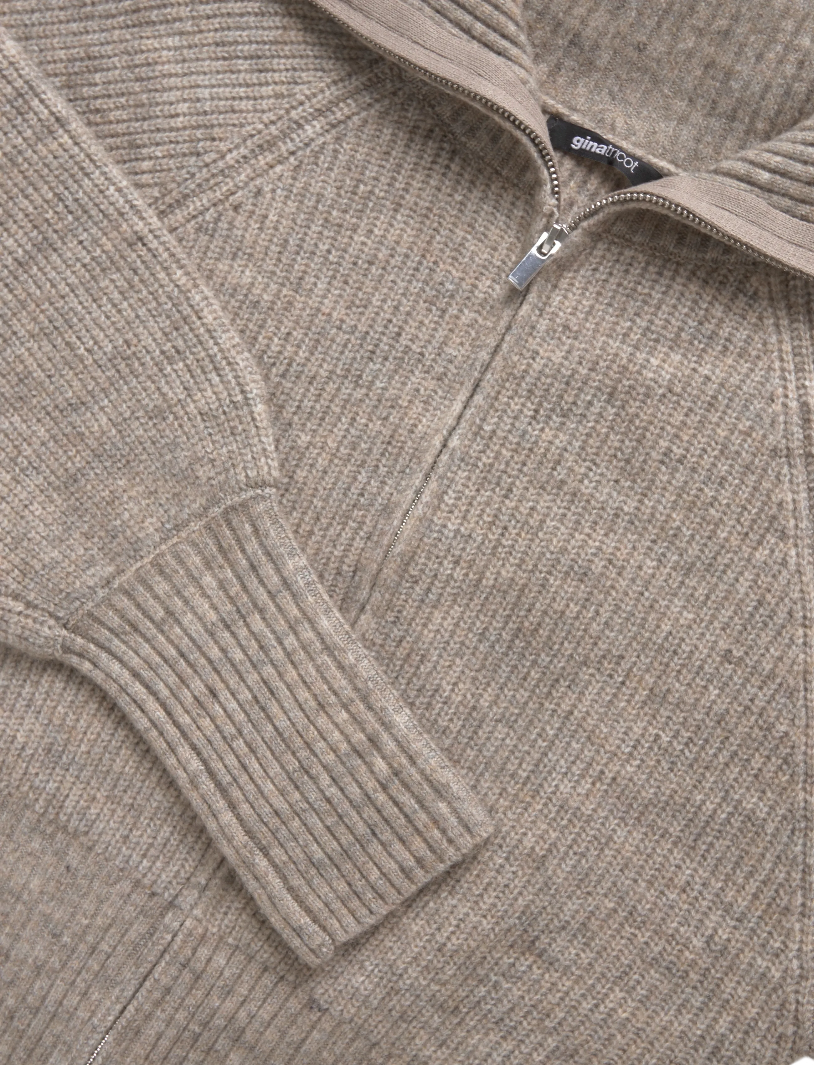 Gina Tricot - Knitted zip cardigan - strickjacken - feather gray - 2