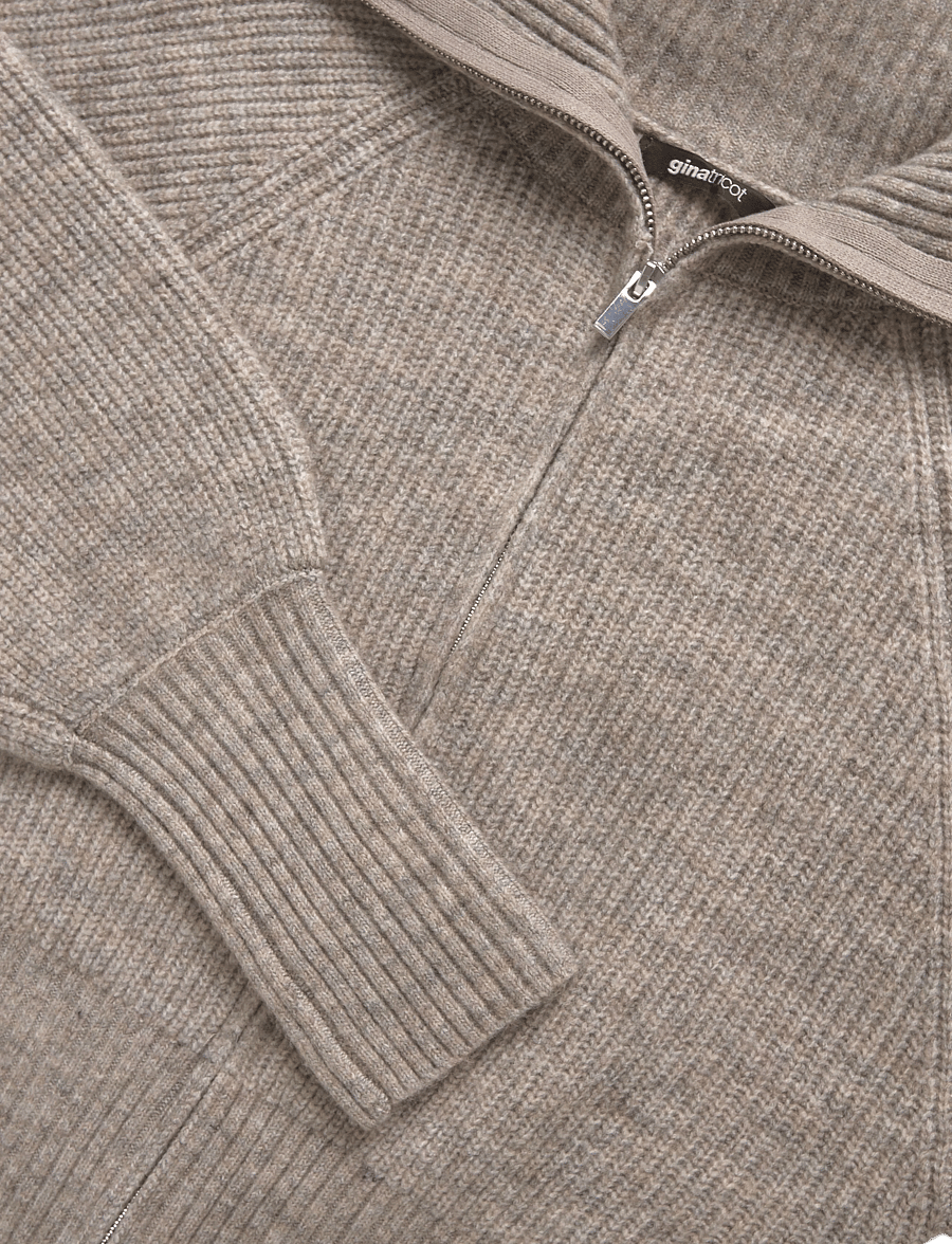 Gina Tricot - Knitted zip cardigan - strickjacken - feather gray - 2