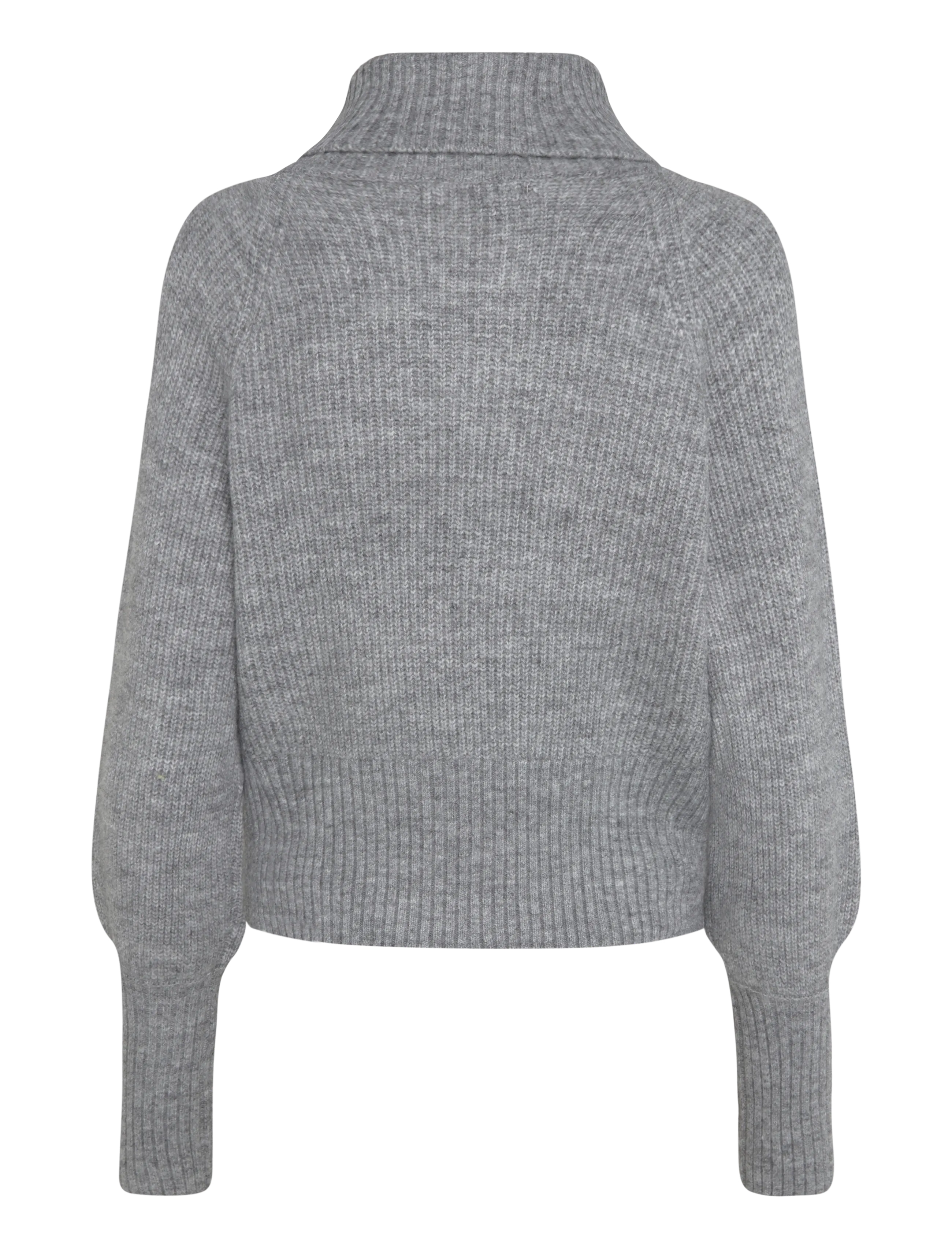 Gina Tricot - Knitted zip cardigan - mid grey mel (8022) - 1