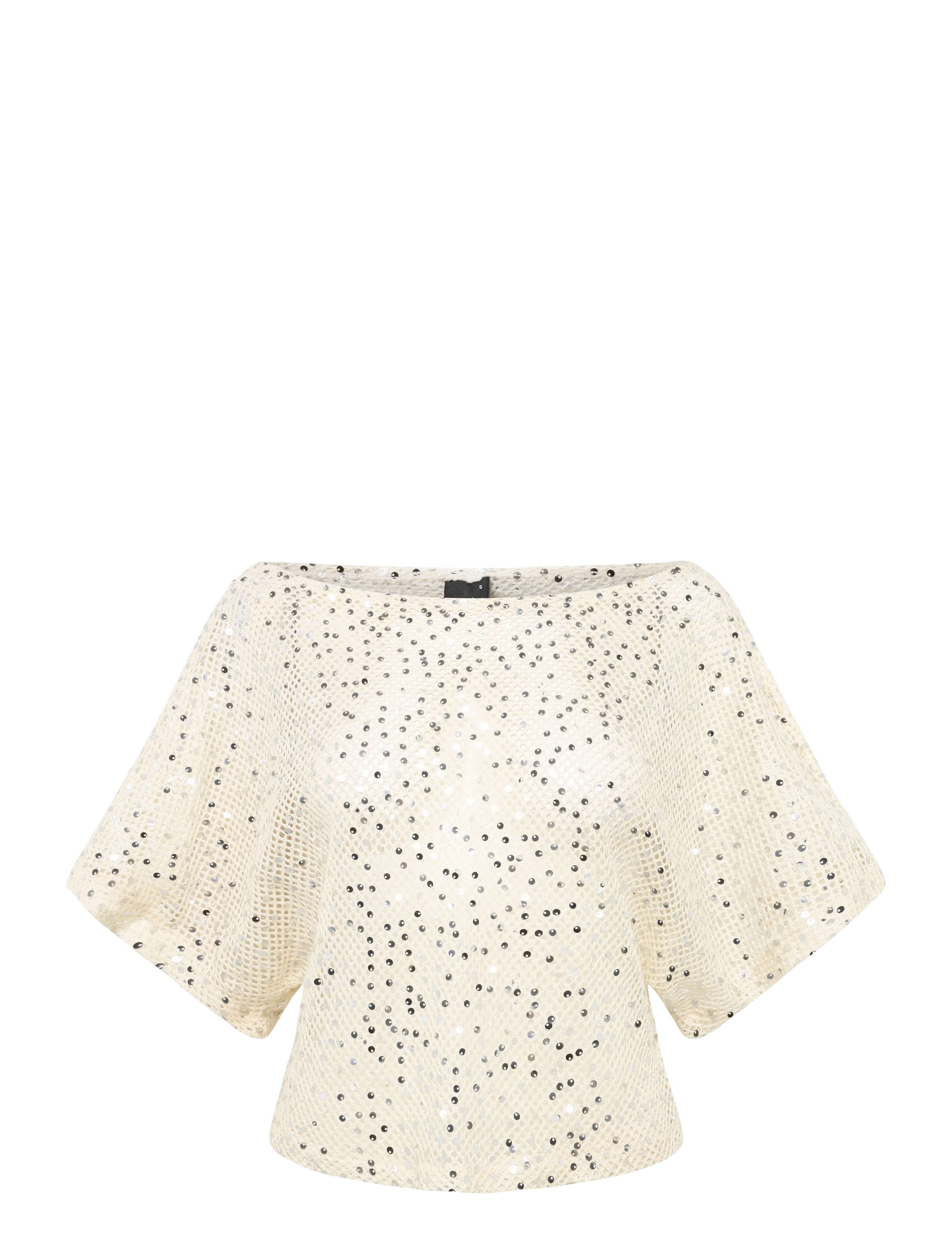Gina Tricot Sequins Beach Top, S, Cream, Toppe > Festtoppe, Dame