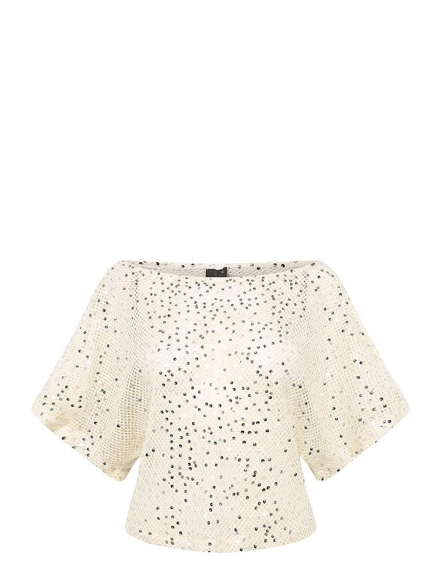Gina Tricot - Sequins beach top - cream (1047) - 0