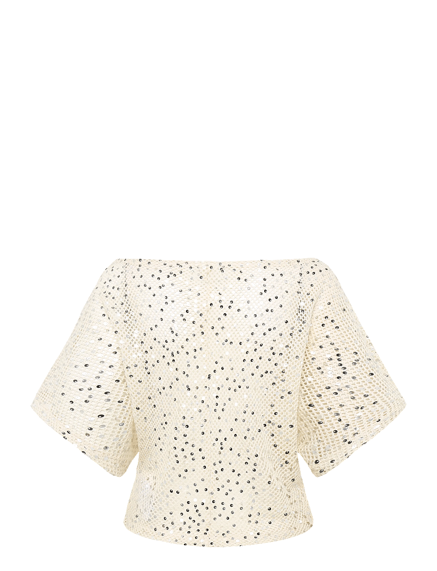Gina Tricot - Sequins beach top - cream (1047) - 1
