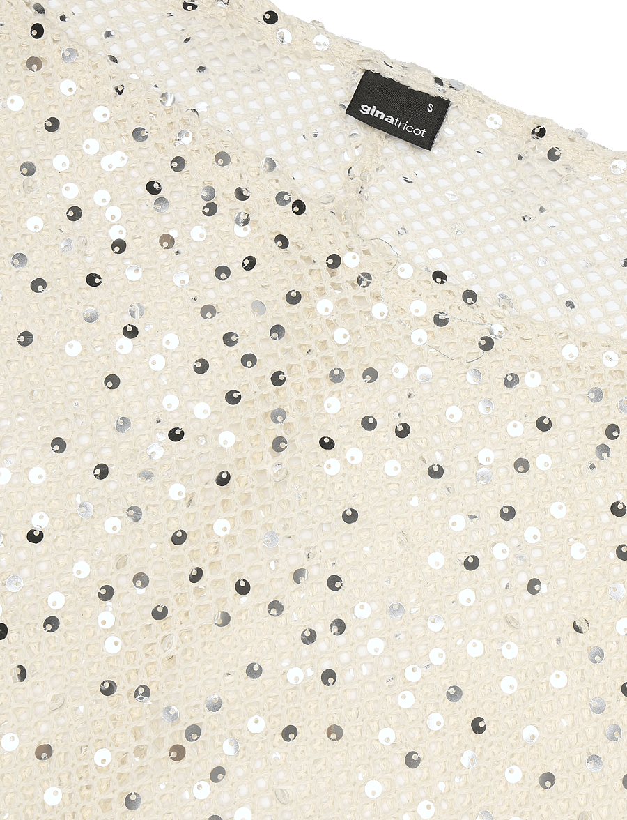 Gina Tricot - Sequins beach top - cream (1047) - 2