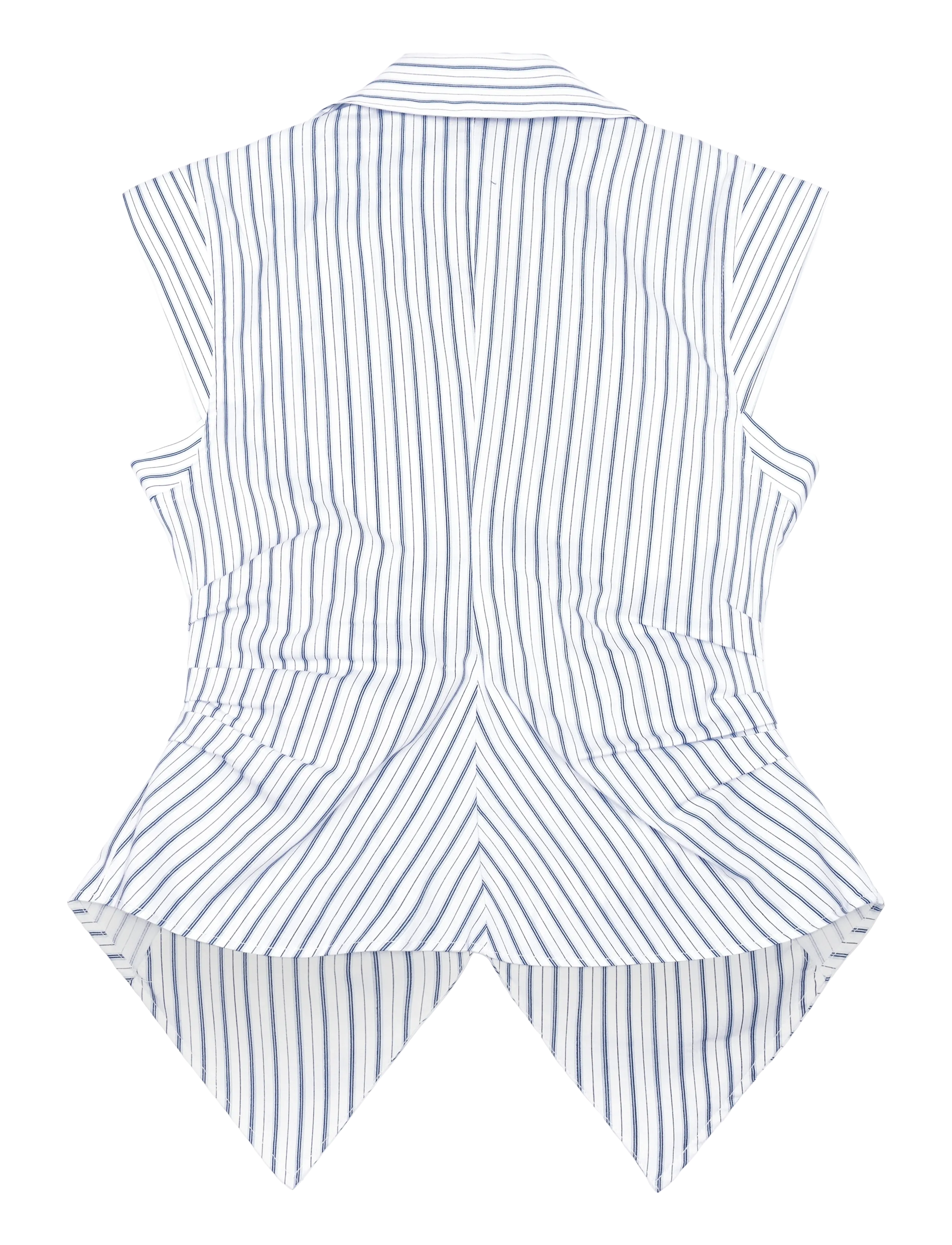 Gina Tricot - Wrap shirt - Ärmlösa blusar - blue stripe - 1