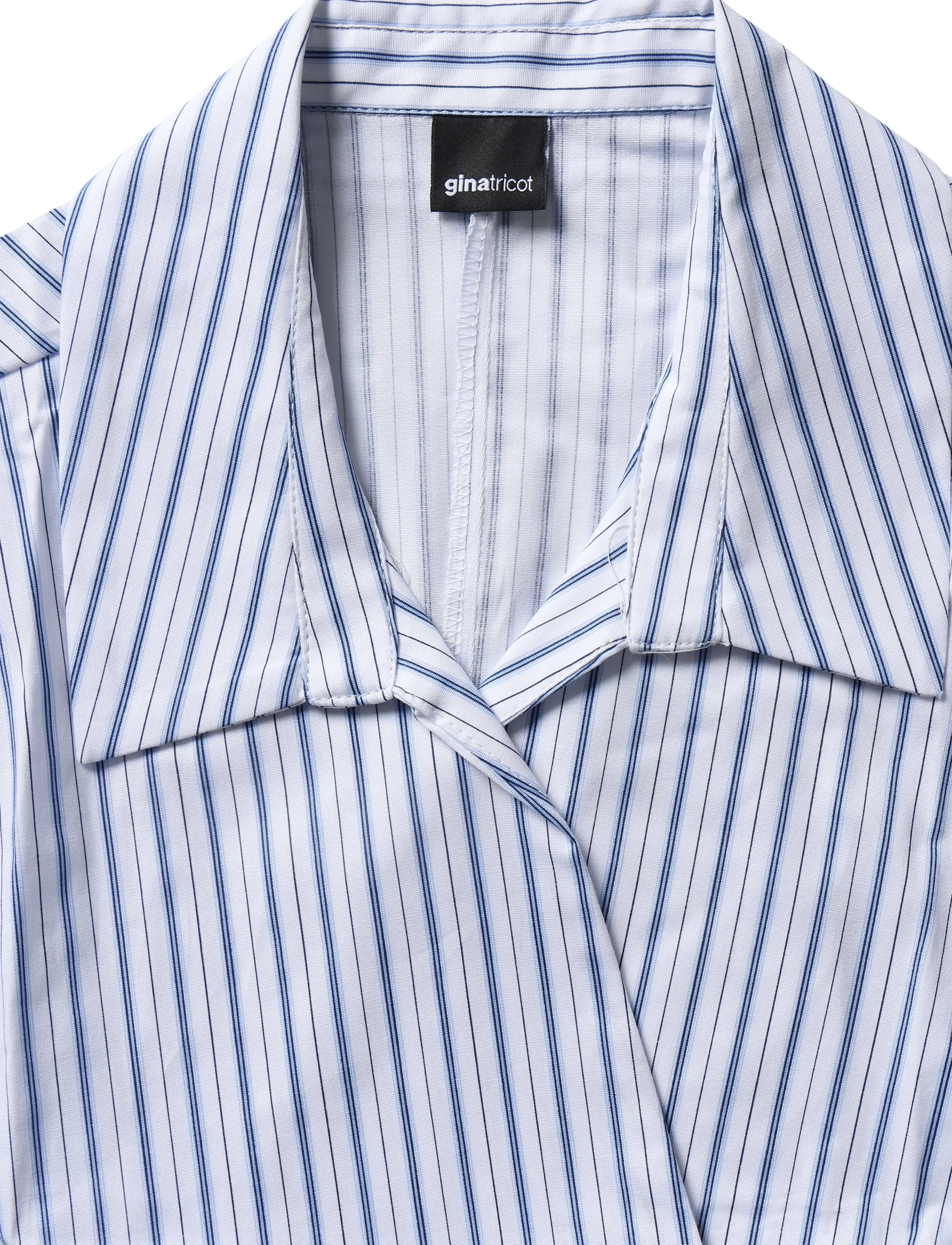 Gina Tricot - Wrap shirt - Ärmlösa blusar - blue stripe - 2