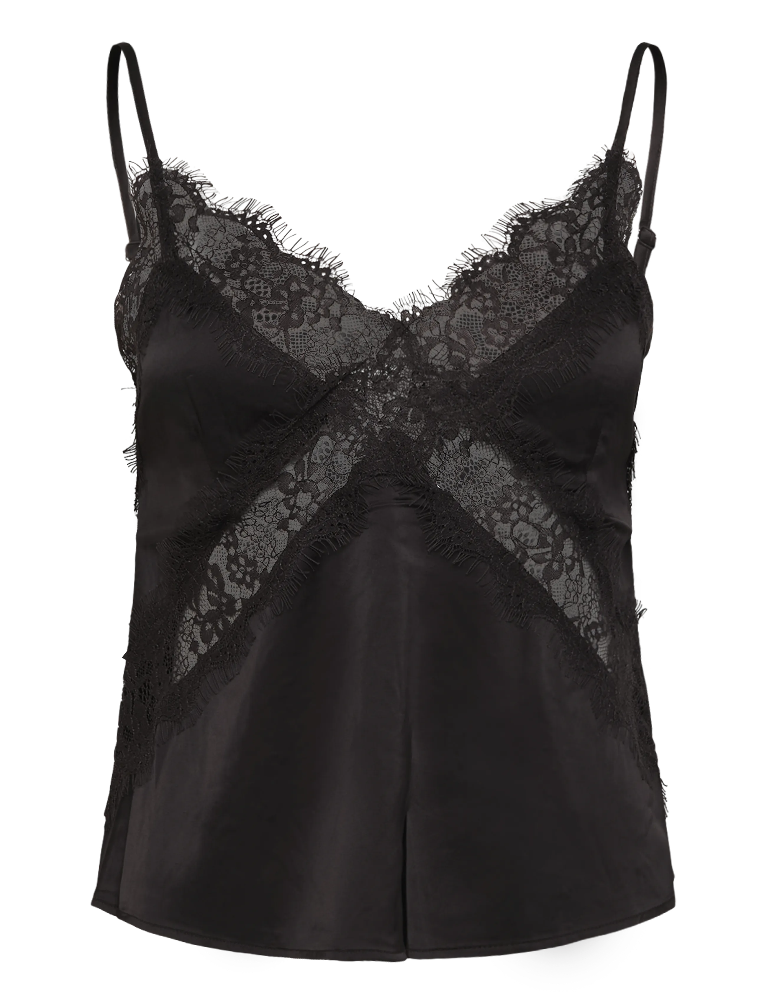 Gina Tricot Satin lace singlet - Pyjamas & loungewear - DARK BROWN (7180) / brown