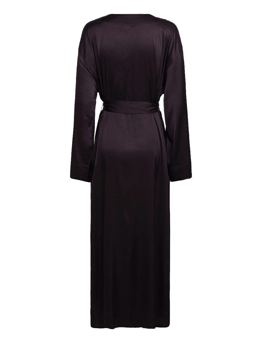 Gina Tricot - Satin loungewear robe - morgenkåber - dark brown (7180) - 1