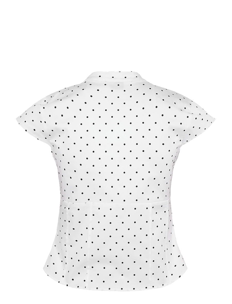 Gina Tricot - Keyhole top - kortærmede bluser - dot print (1039) - 1