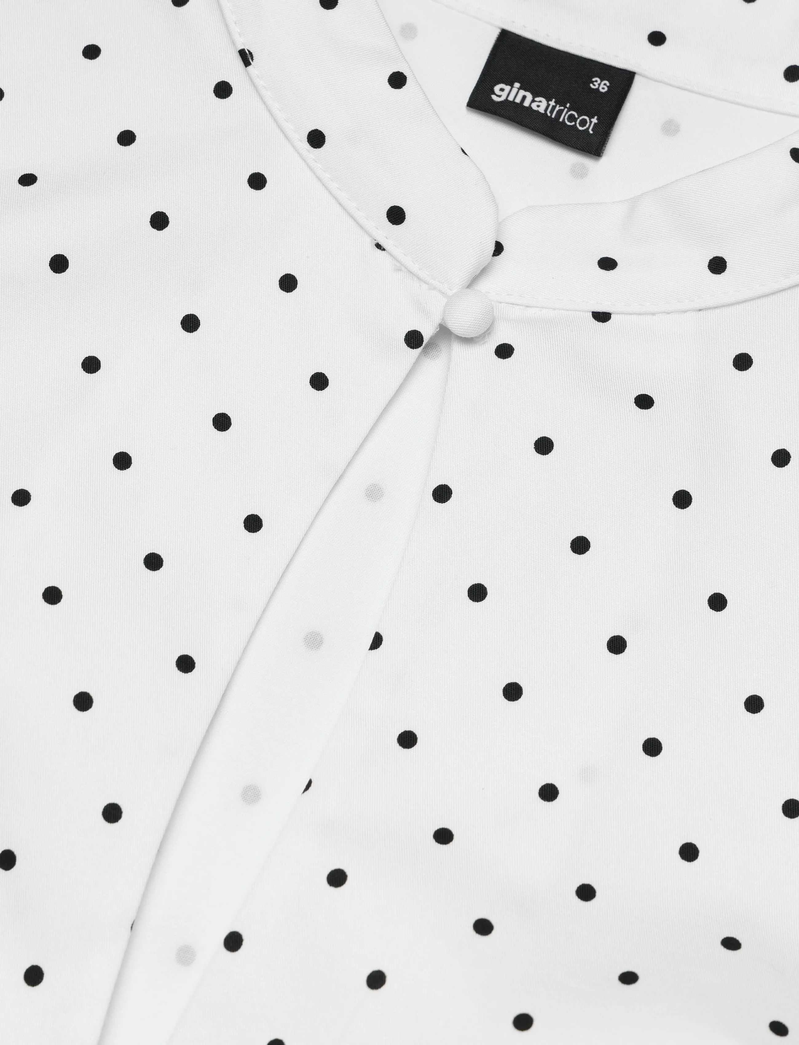 Gina Tricot - Keyhole top - kortærmede bluser - dot print (1039) - 2