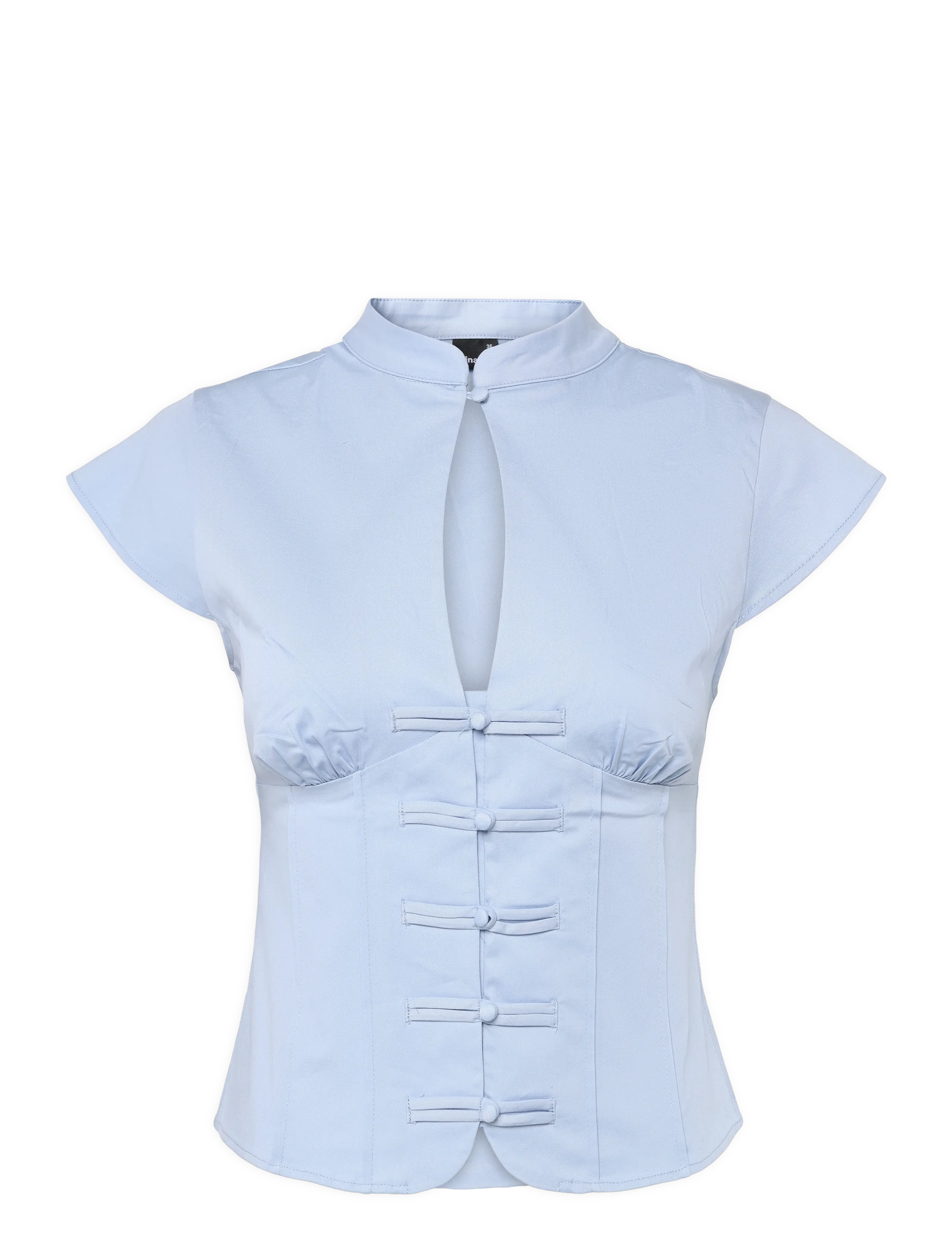 Gina Tricot Keyhole top - Gina Tricot - LIGHT BLUE / blue