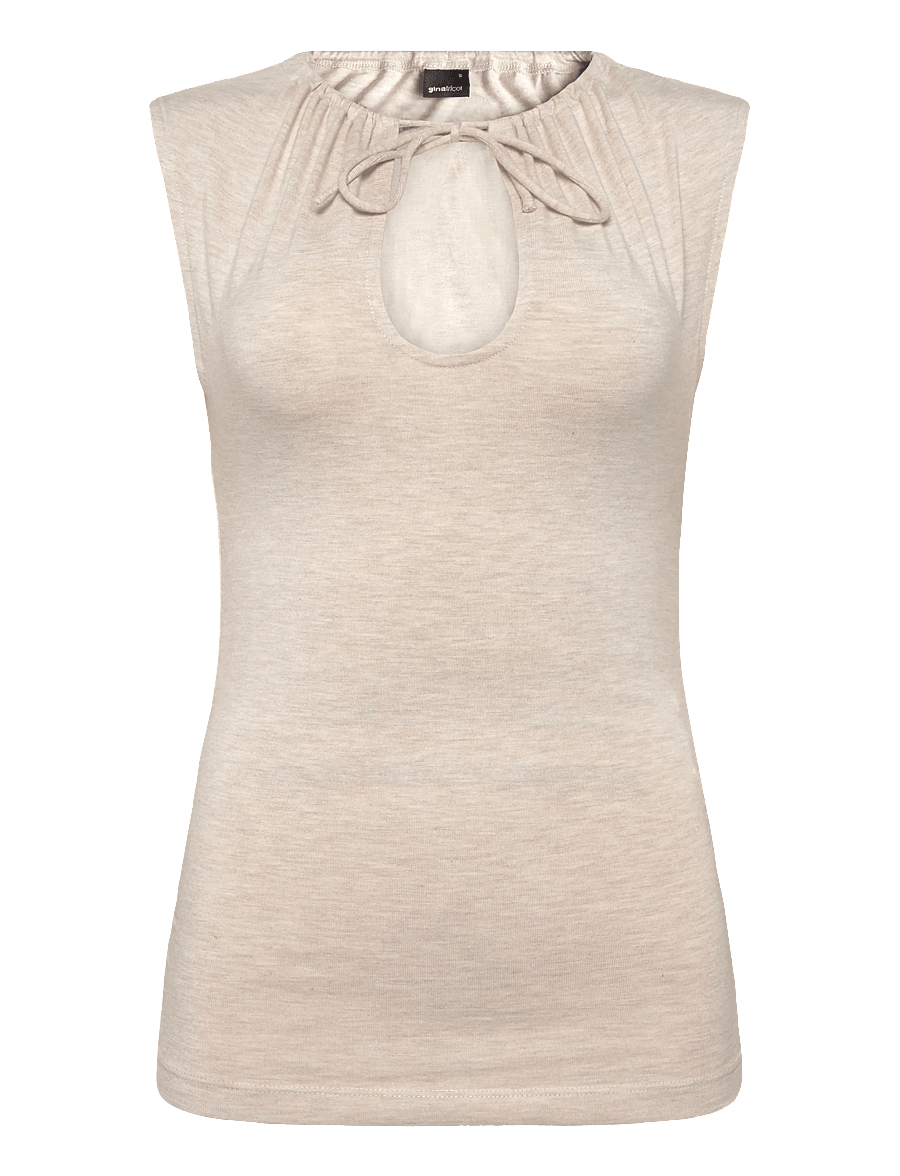Gina Tricot - Soft loungewear singlet - sleeveless tops - beige melange (1186) - 0