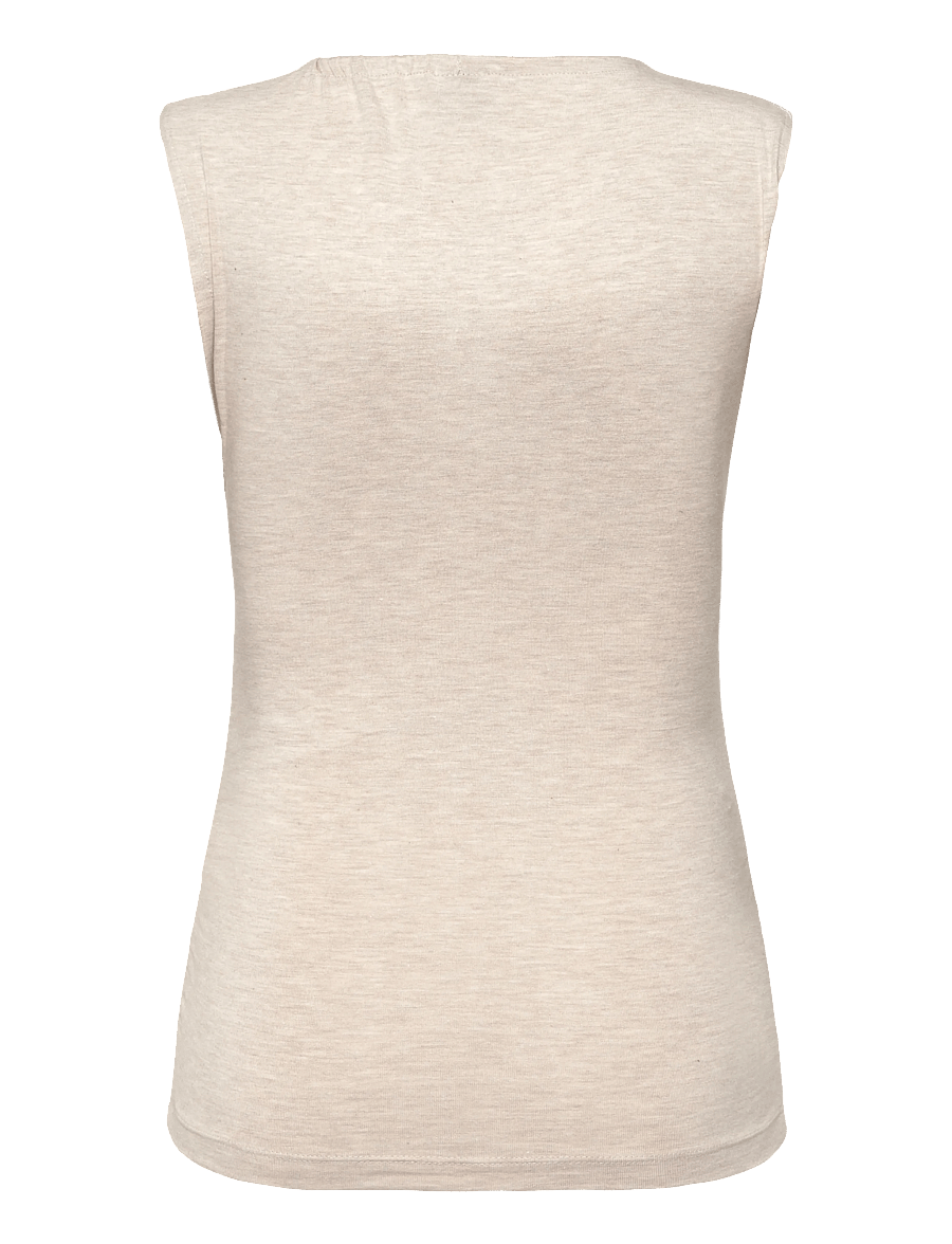Gina Tricot - Soft loungewear singlet - sleeveless tops - beige melange (1186) - 1