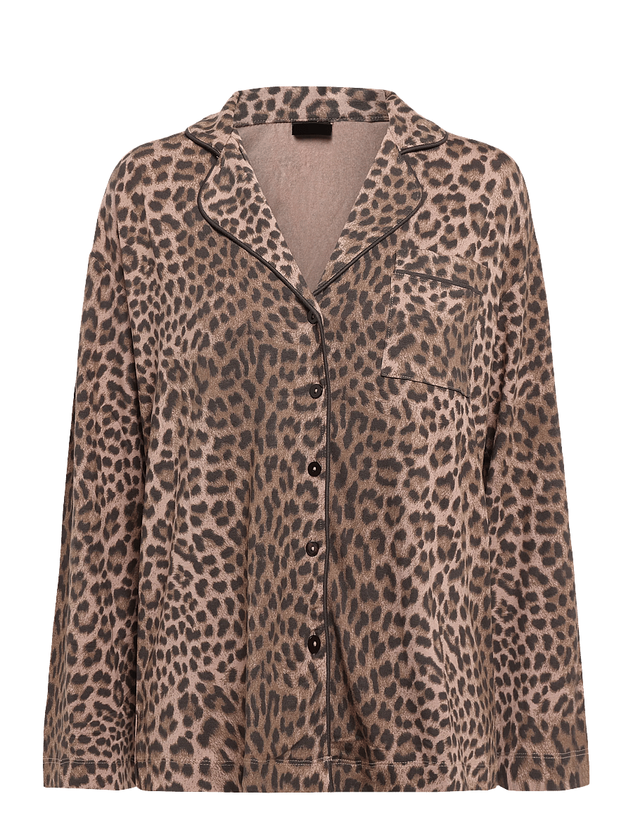 Gina Tricot - Soft pyjamas shirt - pikkade varrukatega särgid - leopard - 0