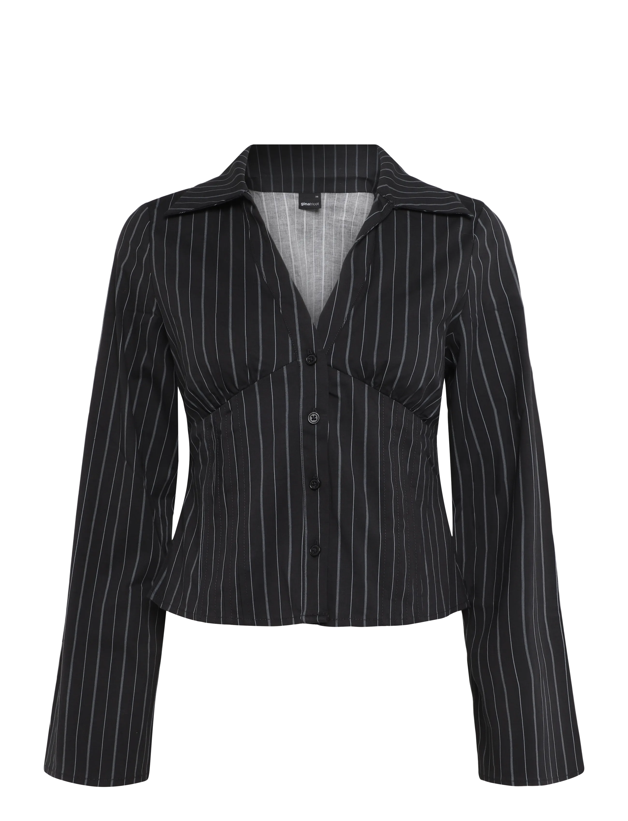 Gina Tricot Shaped shirt - Hemden - NAVY PINSTRIPE / navy