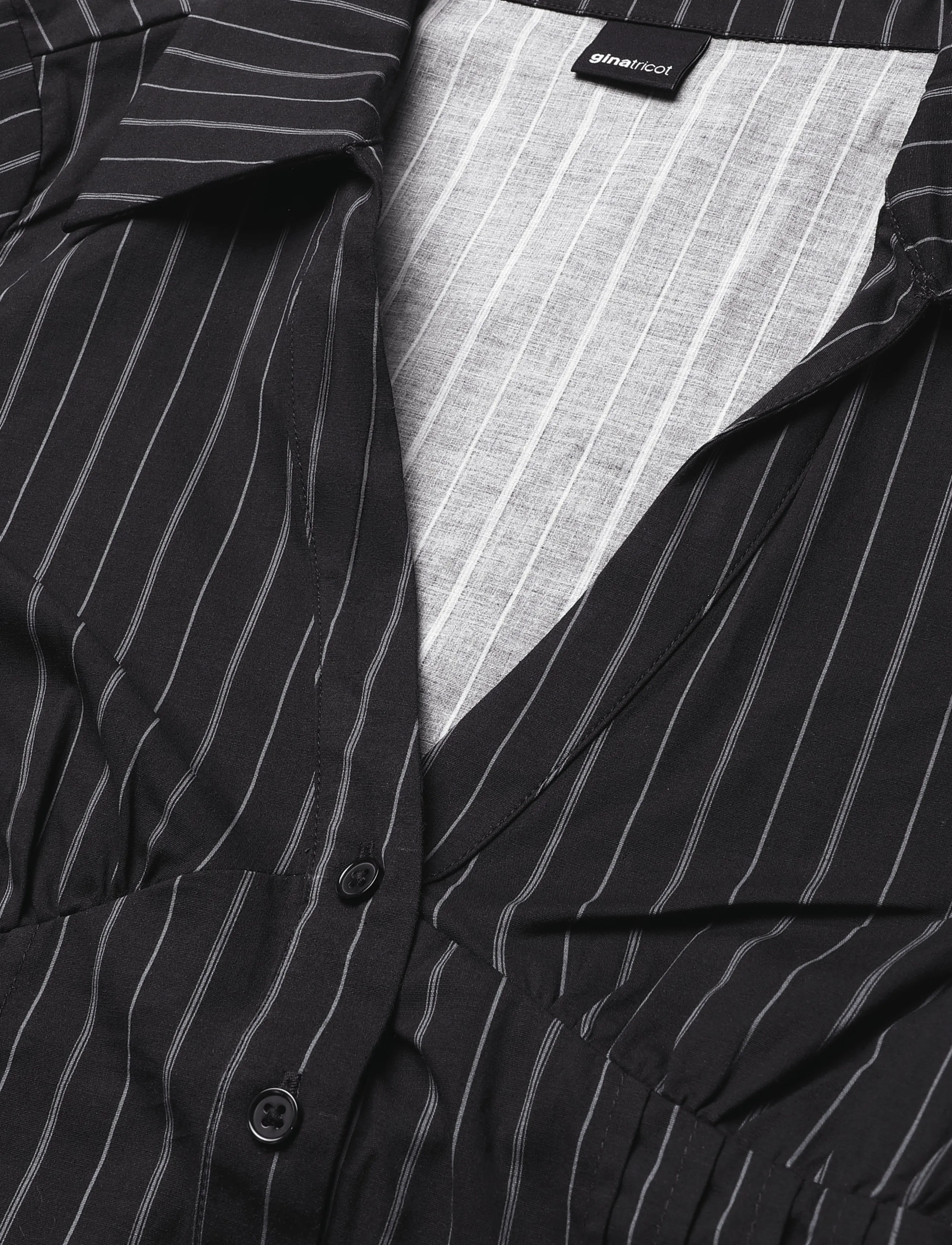 Gina Tricot - Shaped shirt - langärmlige hemden - navy pinstripe - 2