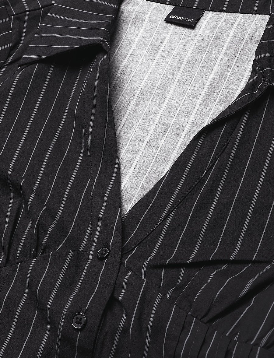 Gina Tricot - Shaped shirt - langärmlige hemden - navy pinstripe - 2
