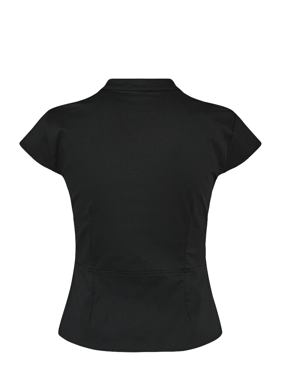 Gina Tricot - Shaped utility top - lühikeste varrukatega särgid - black (9000) - 2