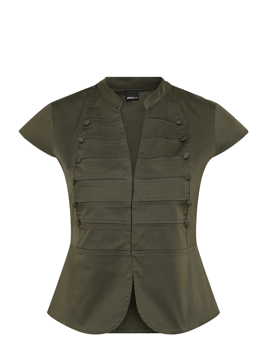 Gina Tricot - Shaped utility top - short-sleeved shirts - khaki (7260) - 0
