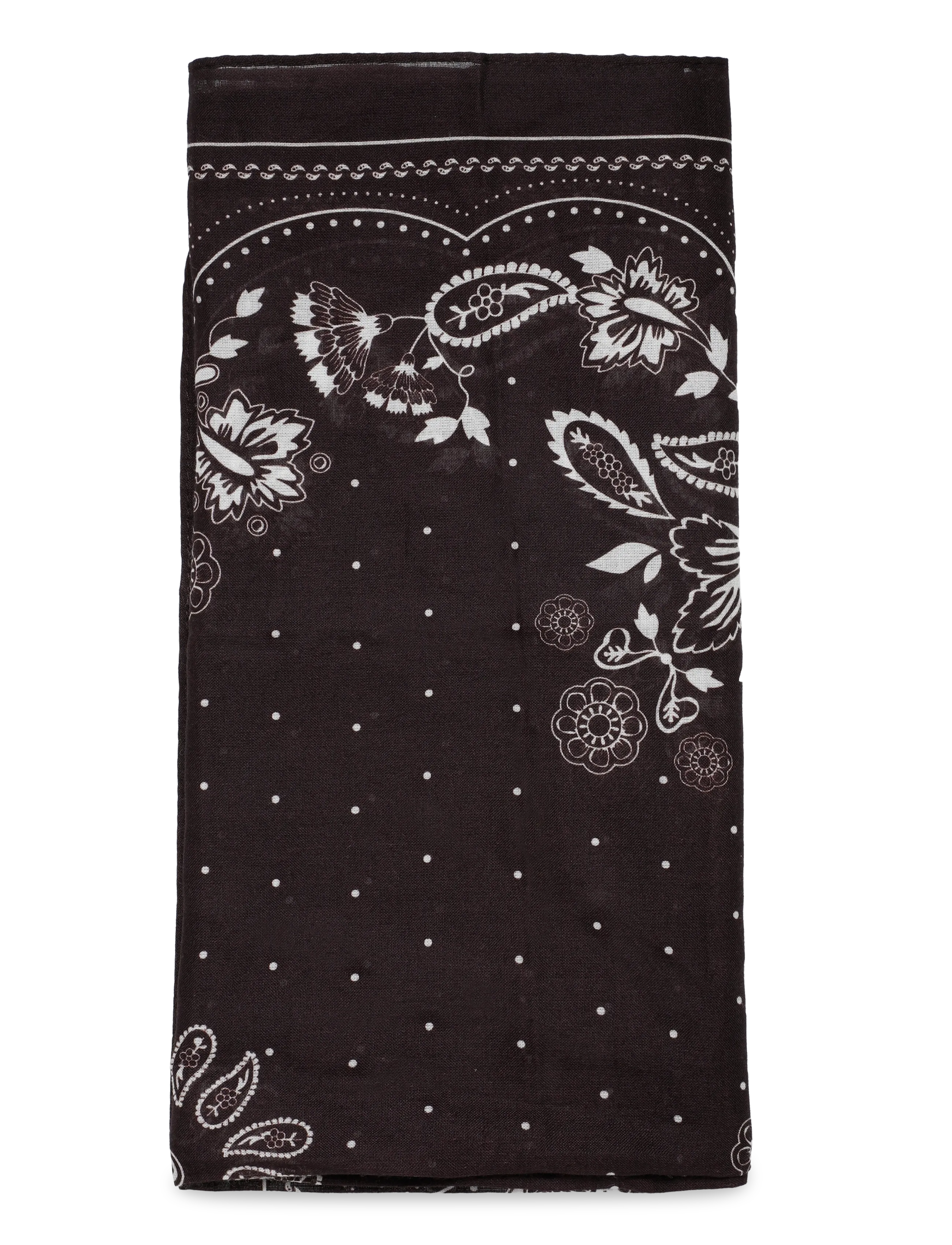 Gina Tricot - Cotton bandana scarf - kerged sallid - brown paisley - 1