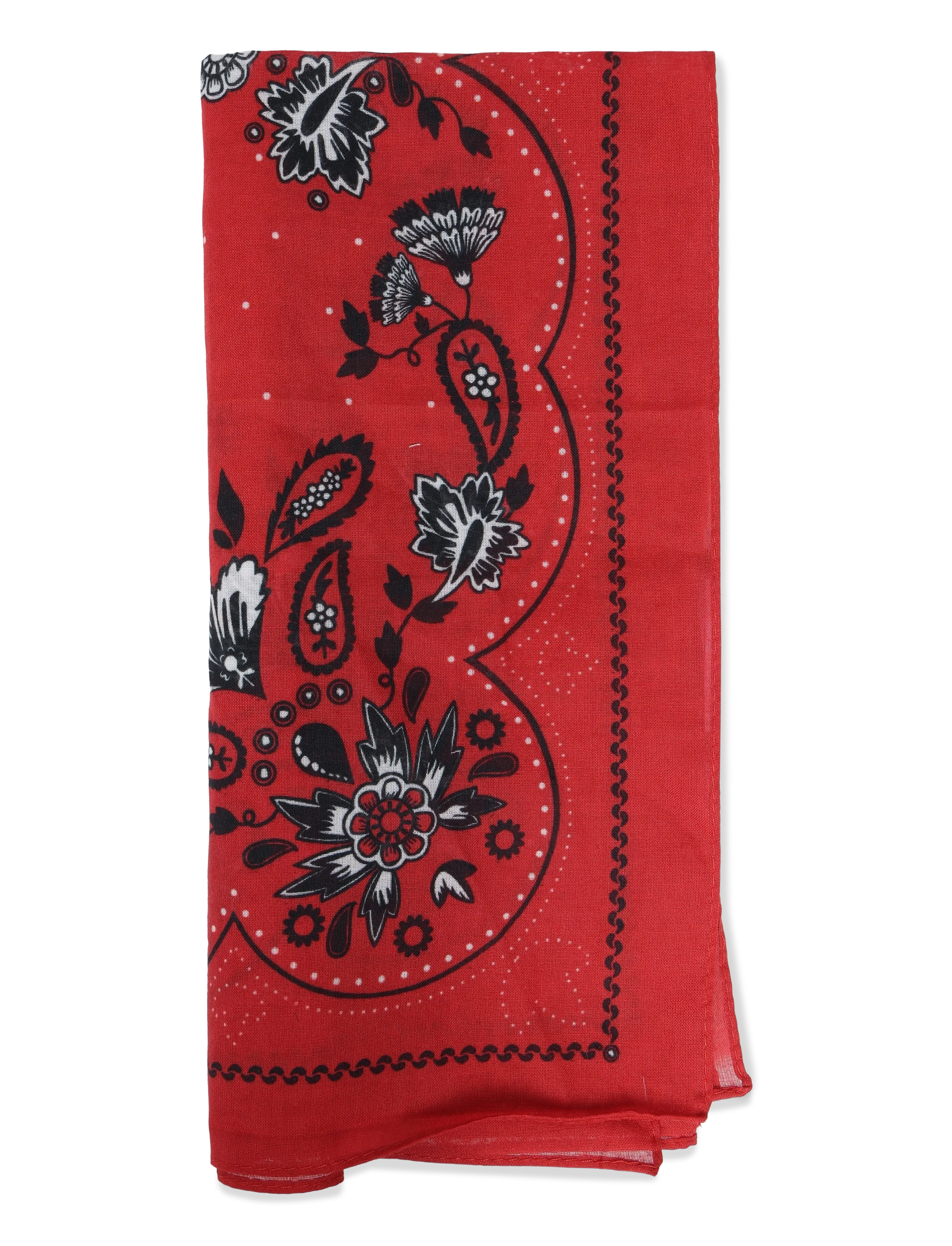Gina Tricot - Cotton bandana scarf - sjalar - red paisley (3471) - 1