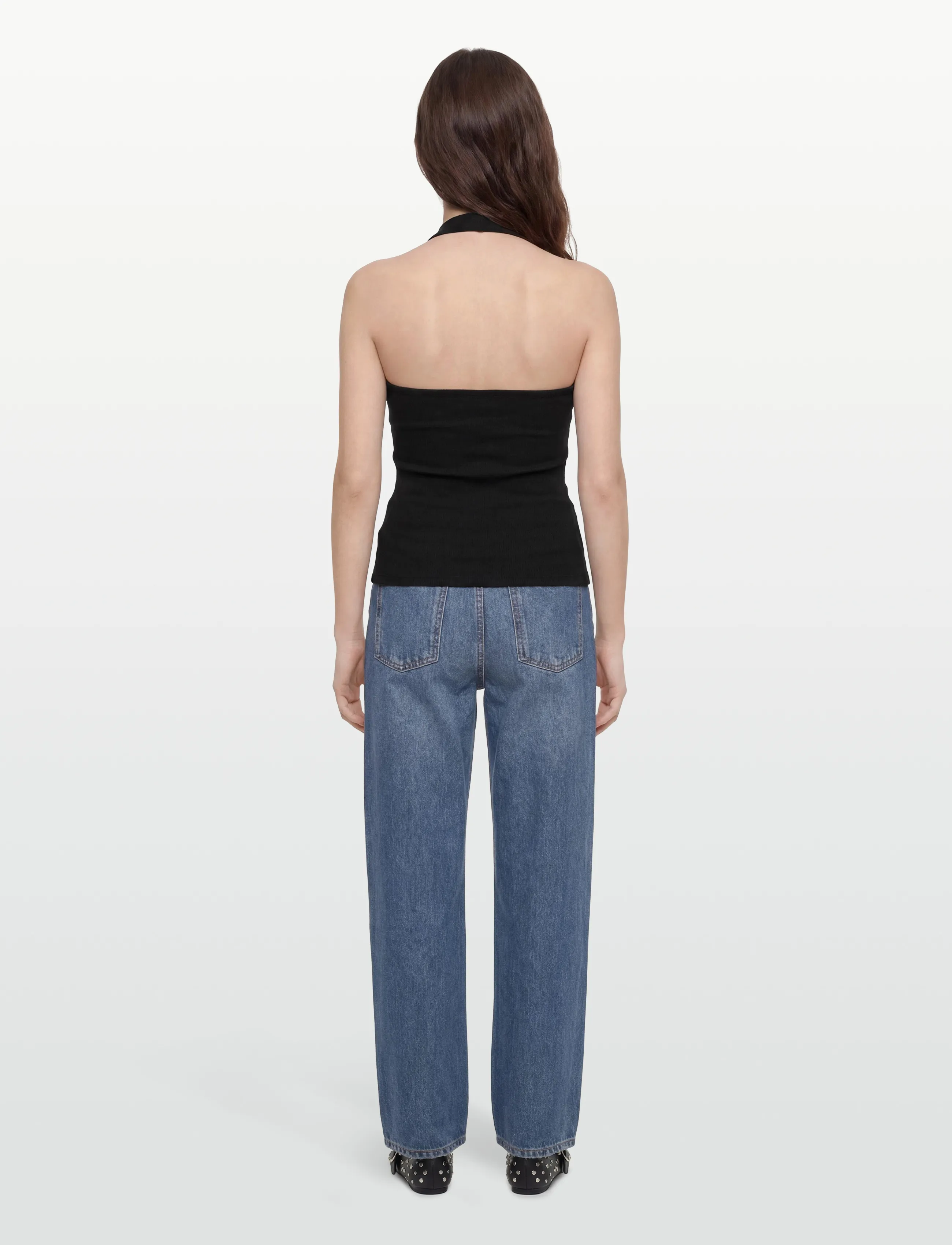 Gina Tricot - Studded halterneck top - sleeveless tops - black (9000) - 4