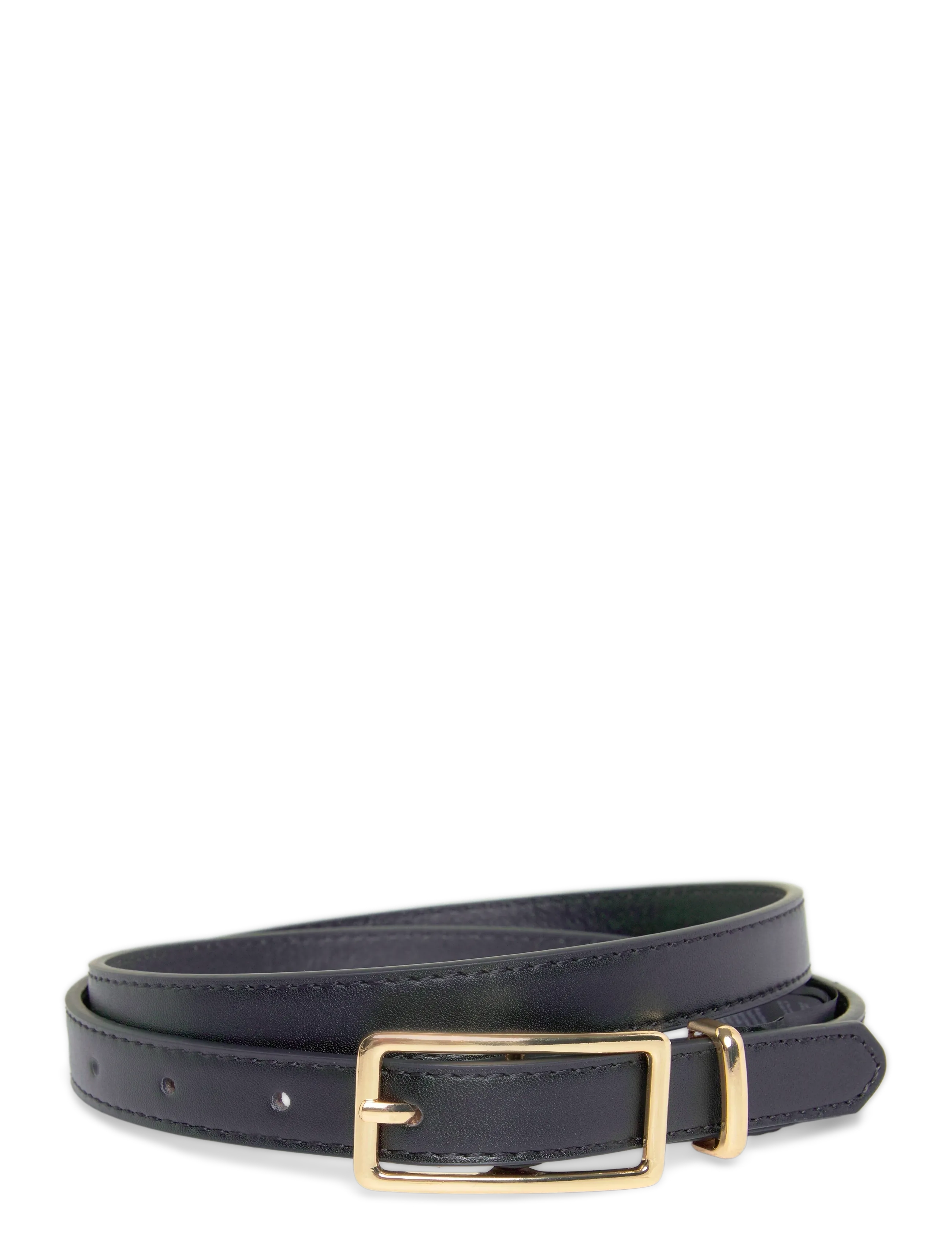 Gina Tricot Clean rectangular belt - Accessoarer - BLACK/GOLD / black