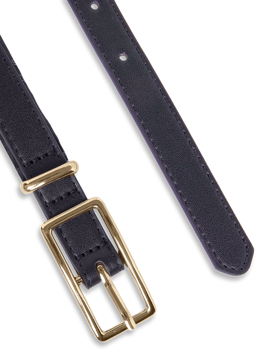 Gina Tricot - Clean rectangular belt - freizeitgürtel - black/gold - 1
