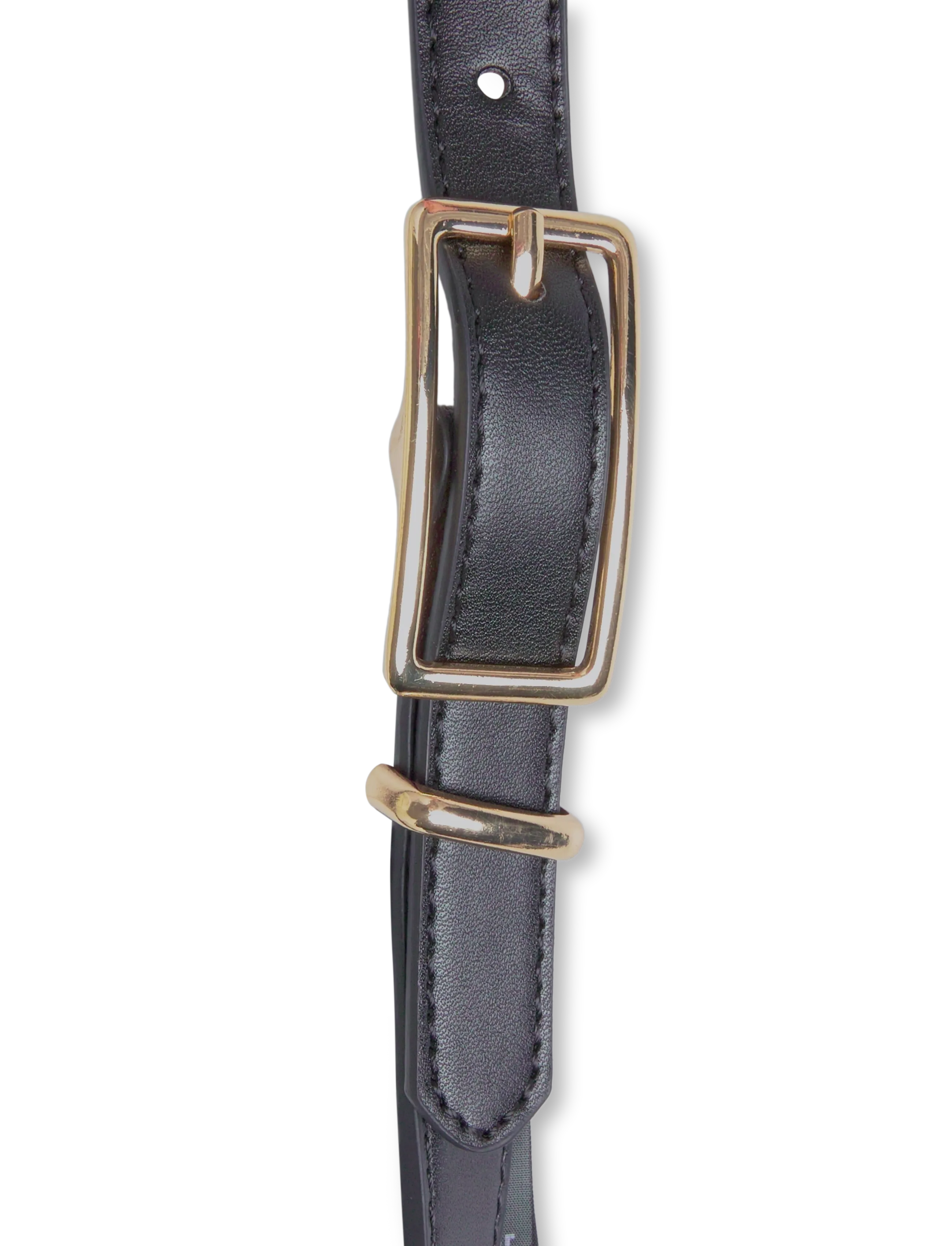 Gina Tricot - Clean rectangular belt - vardagsskärp - black/gold - 2