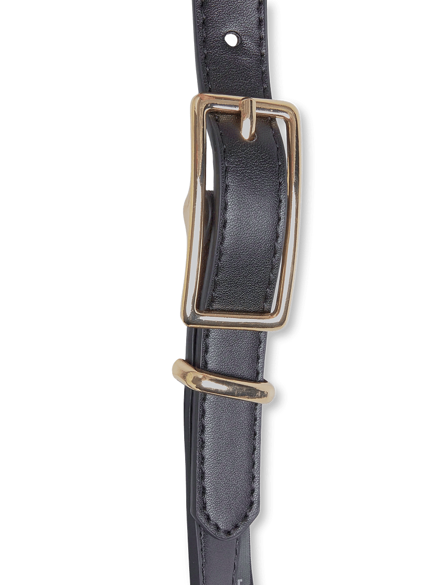 Gina Tricot - Clean rectangular belt - freizeitgürtel - black/gold - 2