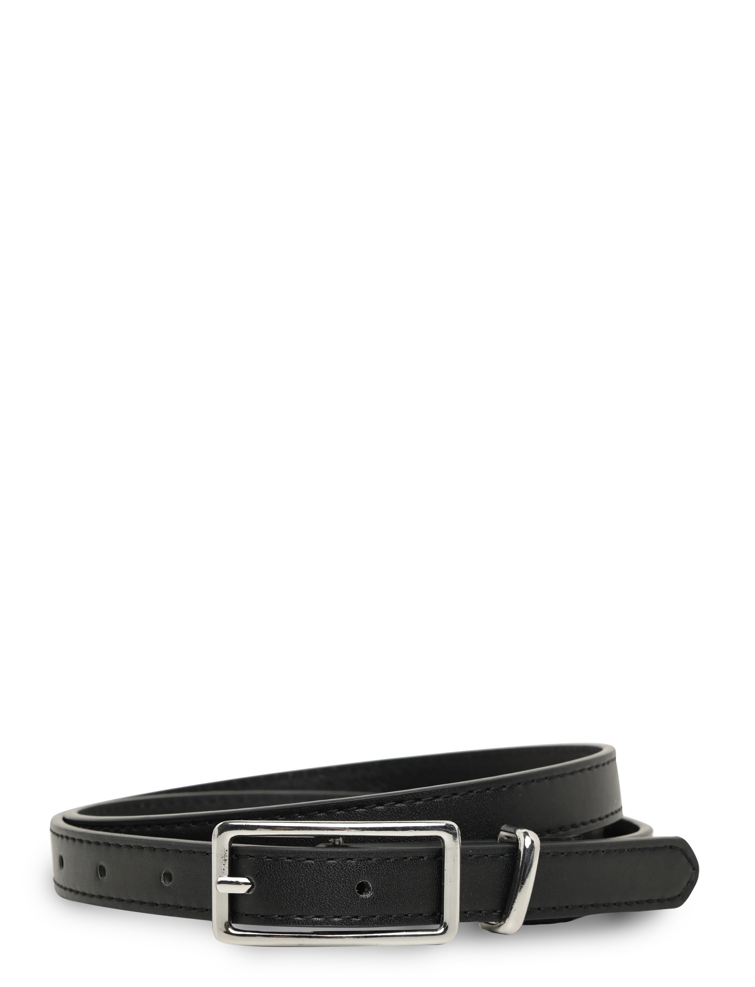 Gina Tricot Clean rectangular belt - Aksessuaarid - BLACK/SILVER / black