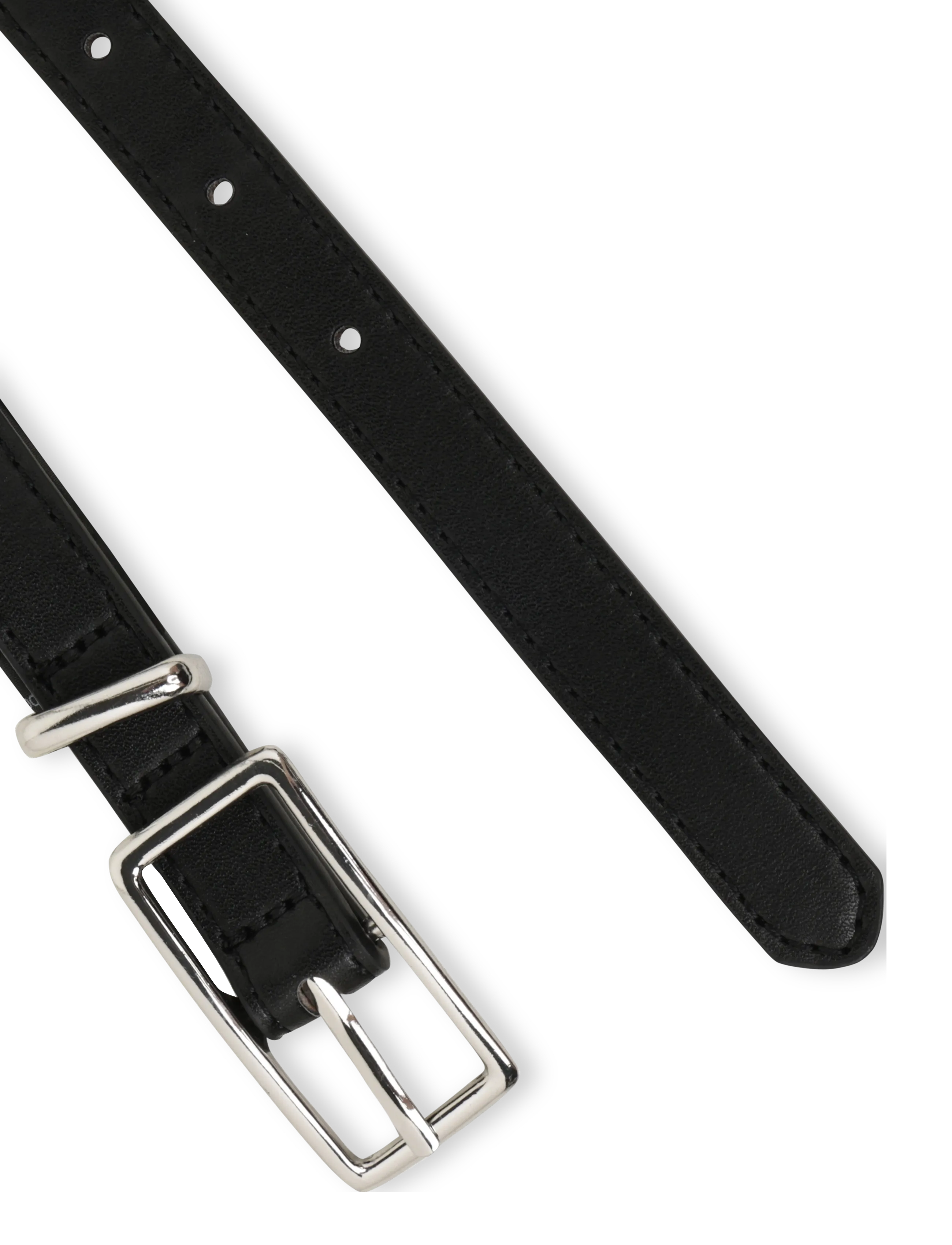 Gina Tricot - Clean rectangular belt - vabaajavööd - black/silver - 1