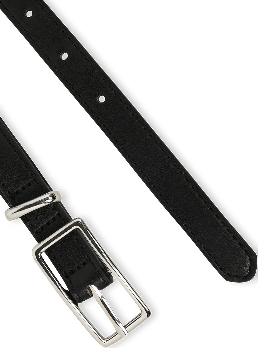 Gina Tricot - Clean rectangular belt - vabaajavööd - black/silver - 1