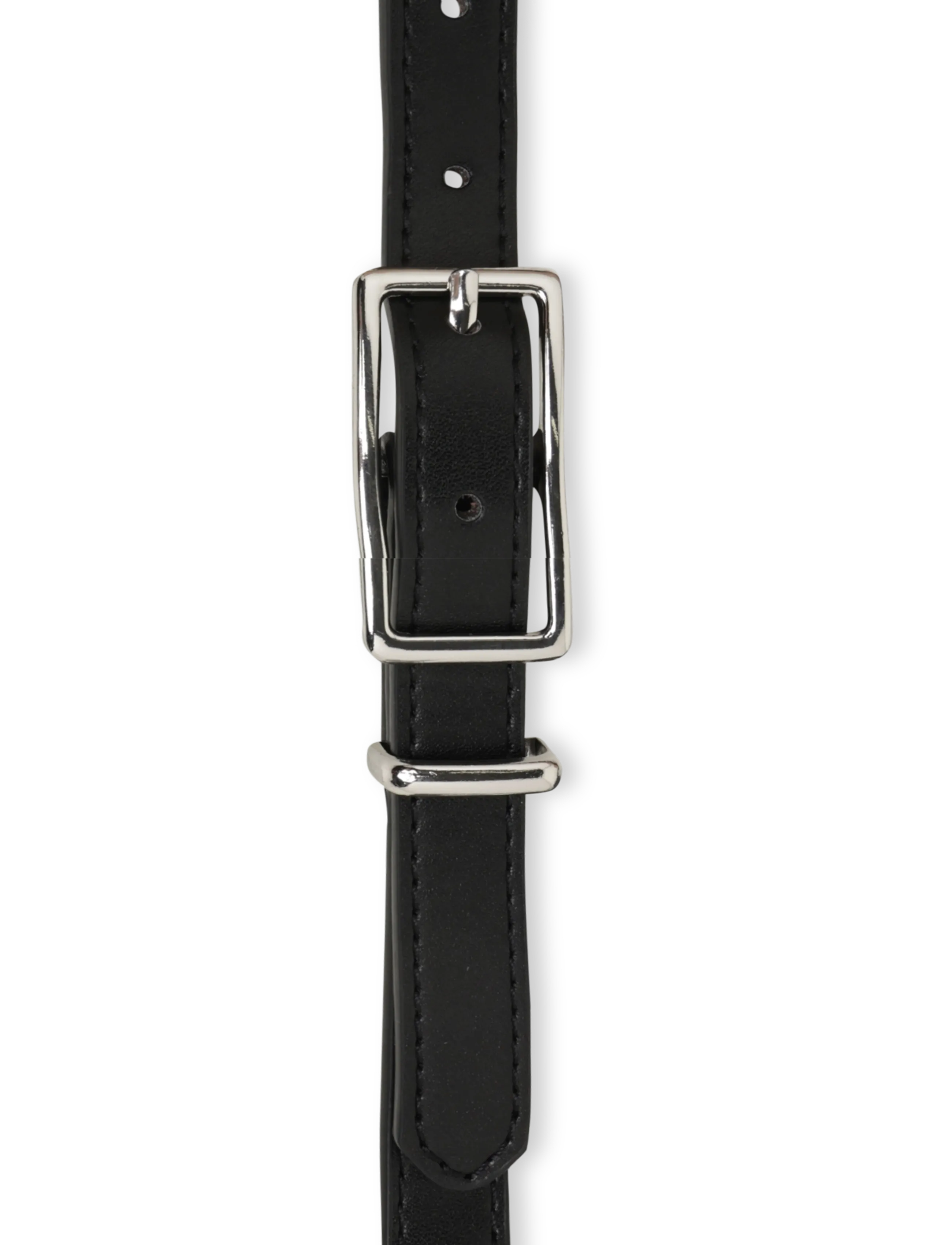 Gina Tricot - Clean rectangular belt - vabaajavööd - black/silver - 2