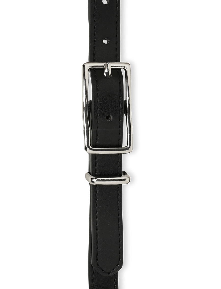 Gina Tricot - Clean rectangular belt - vabaajavööd - black/silver - 2